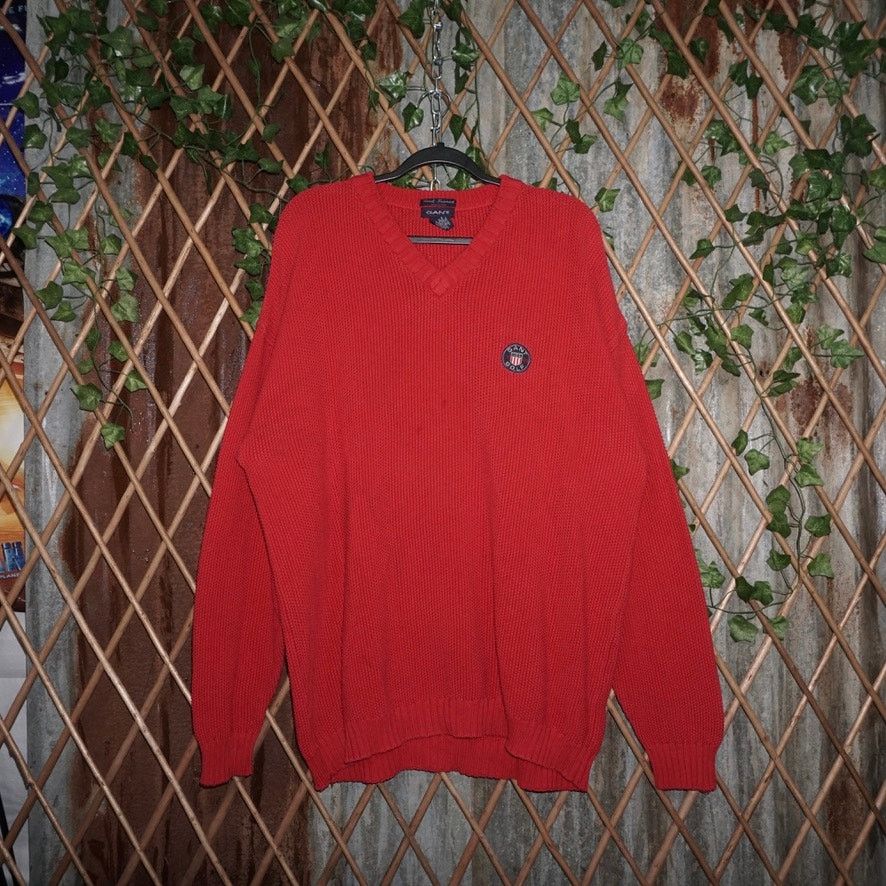 Gant XL - Vintage Y2K GANT hand framed knit 90s embroider sweater Size US XL / EU 56 / 4 - 1 Thumbnail