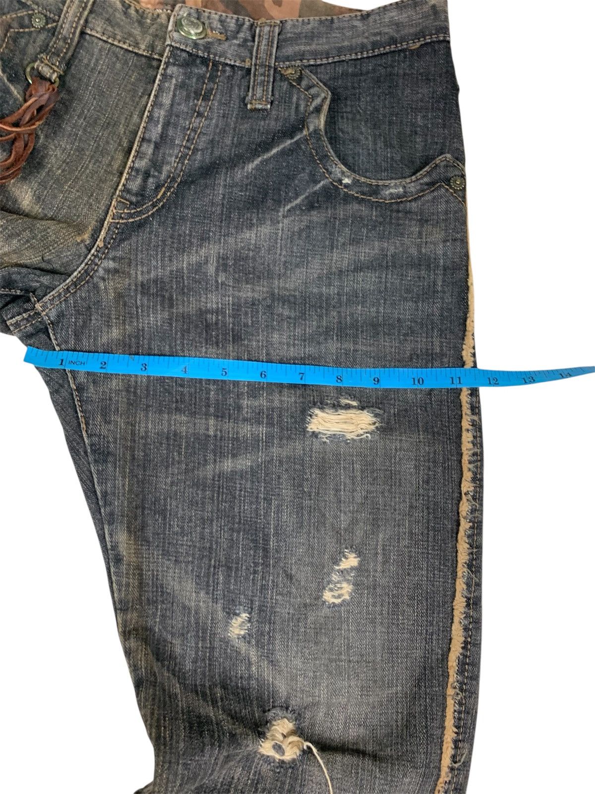 Obelisk 2000s OBELISK Gun Holster Western Flare Jeans Size US 32 / EU 48 - 11 Thumbnail