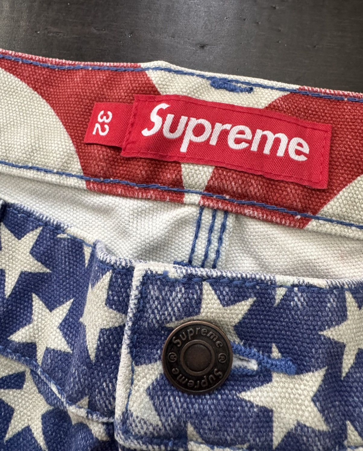 Supreme Supreme American Flag Double Knee Painter Pants Size US 32 / EU 48 - 3 Thumbnail