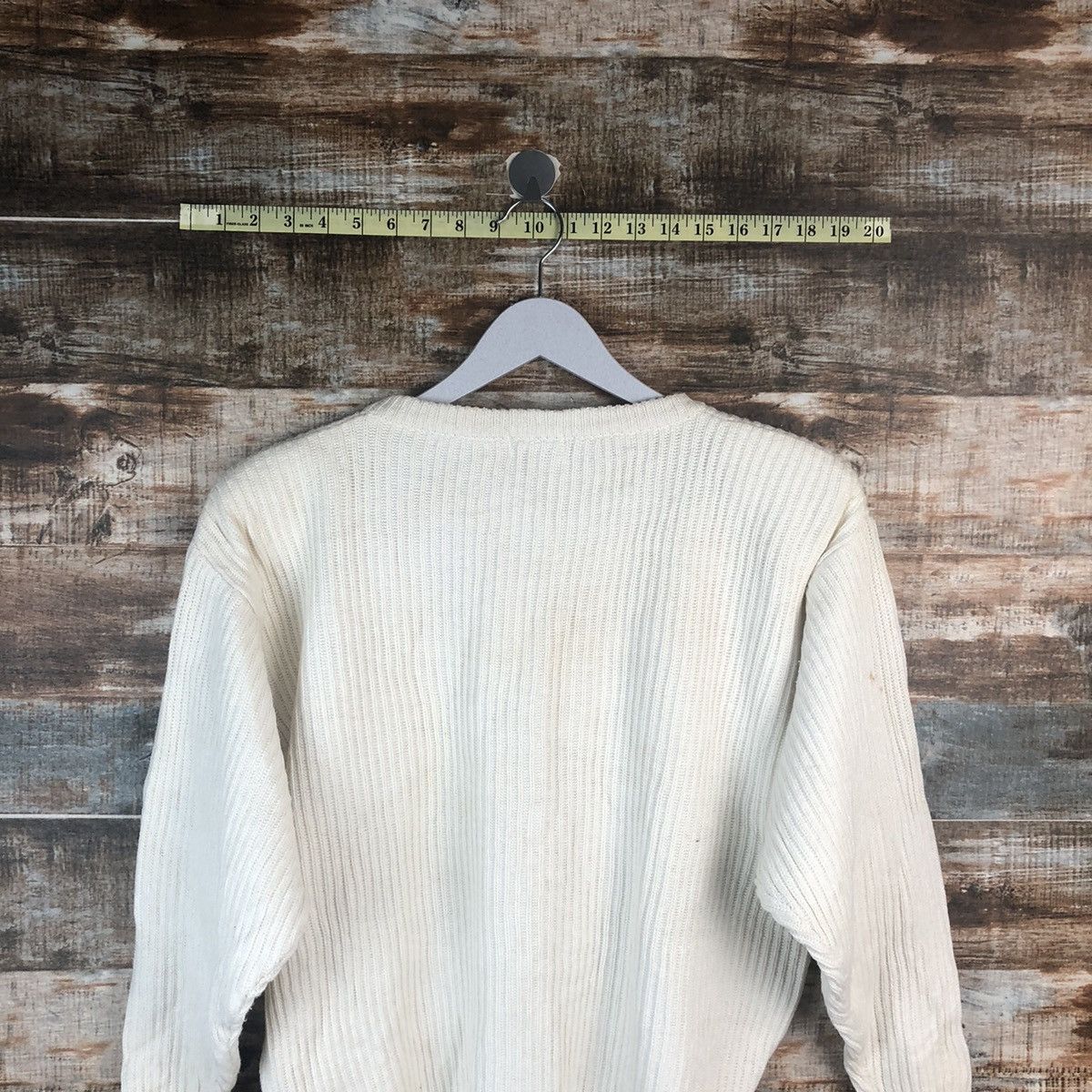 Homespun Knitwear Gamis White Knitwear #A2276 Size L / US 10 / IT 46 - 14 Thumbnail