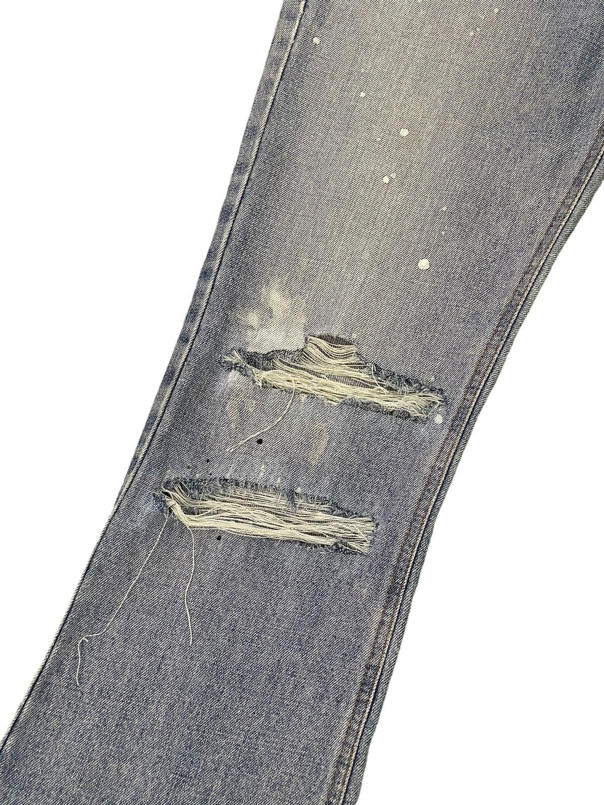Japanese Brand Flare Jeans Vtg Bobson Distress Painted Boot Cut 6🟦5 Size US 31 - 6 Thumbnail