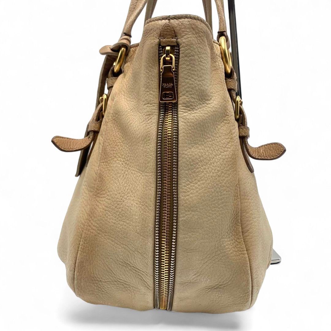 Prada Prada - Deer Leather Handbag Brown Beige Size ONE SIZE - 4 Thumbnail