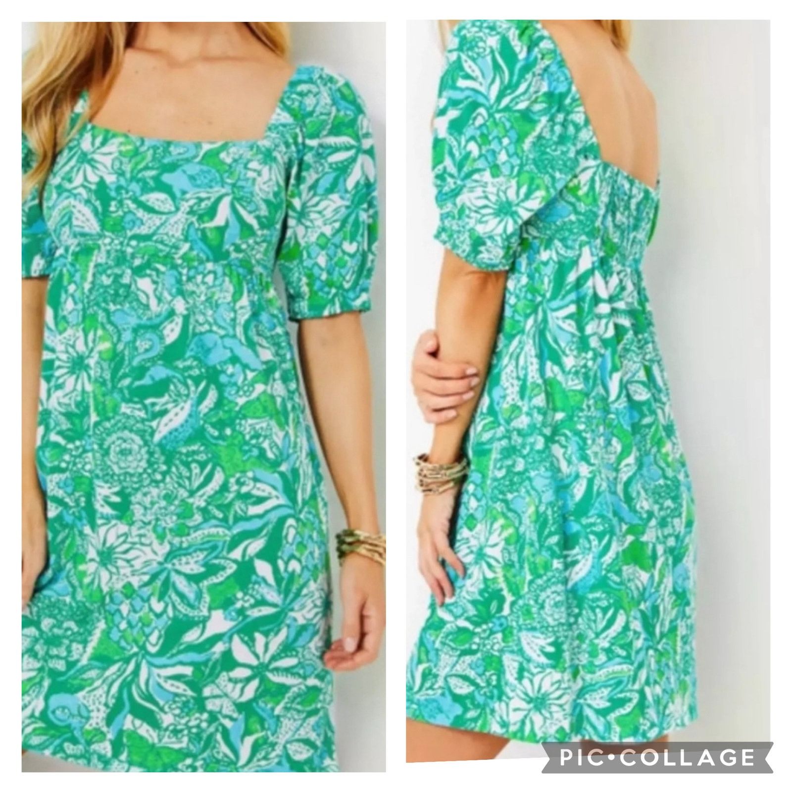 Lilly Pulitzer Delaney Dress Botanical Green Safari 10