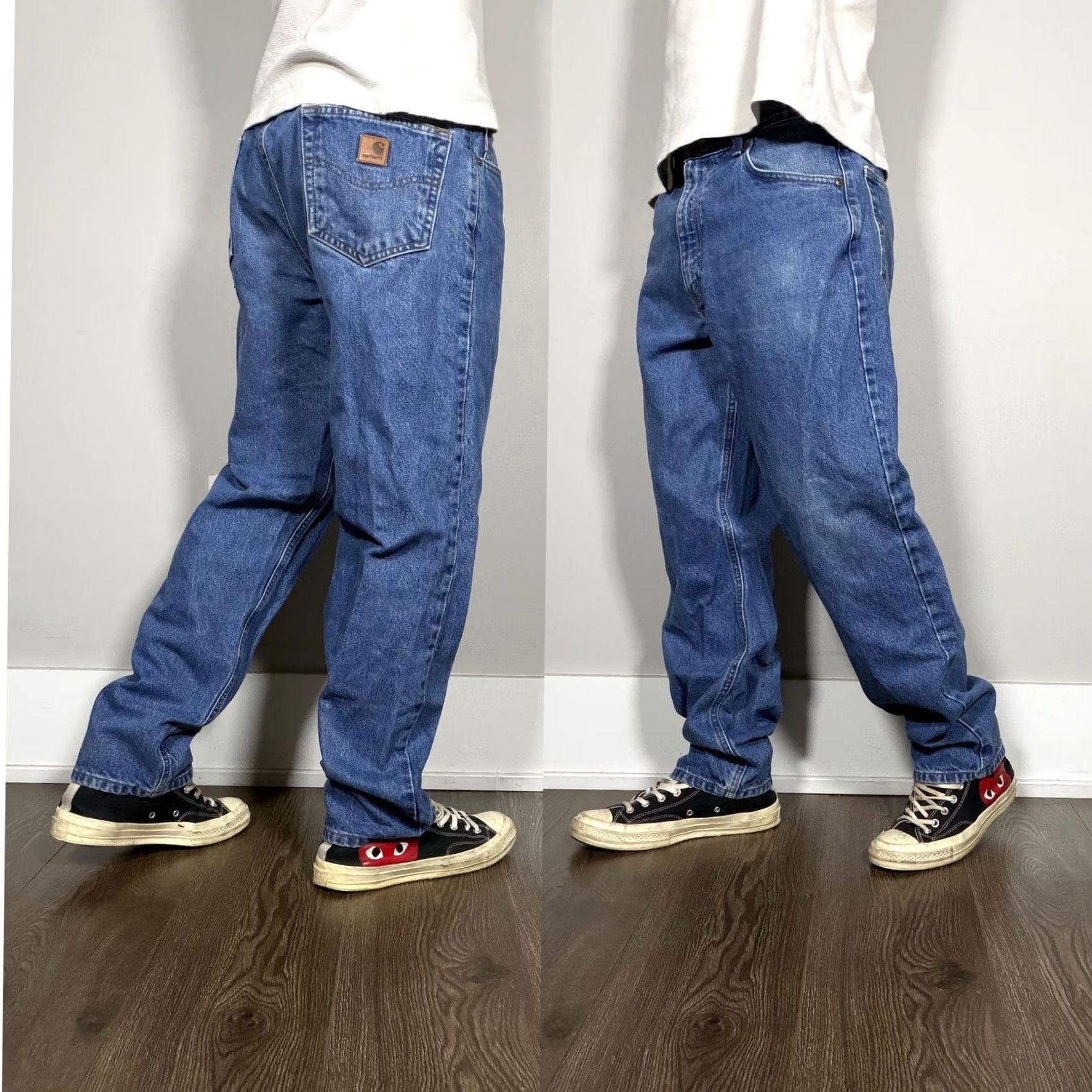 Carhartt Carhartt Jeans Relaxed Straight Blue Medium Wash Y2K Baggy Denim Workwear 36x30 Size US 36 / EU 52 - 2 Thumbnail