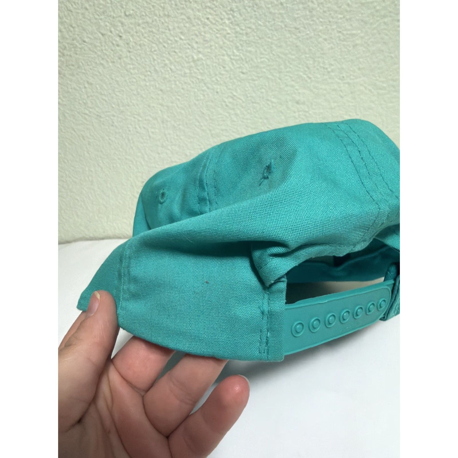 Vintage VINTAGE Yupoong Cotton SnapBack Hat Baseball Cap One Size Teal Blue Men Adjustable Rick’s Auto Sales West Sacramento Size ONE SIZE - 6 Thumbnail