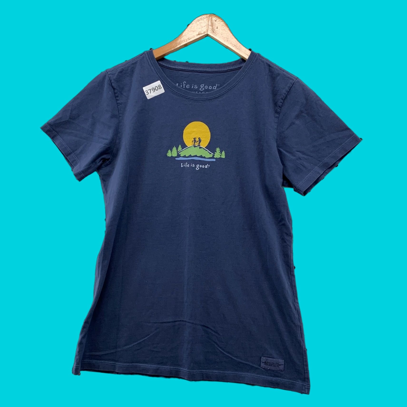 Life is Good VINTAGE Life Is Good Shirt Womens Blue Small Hiking Outdoor Graphic 17x24.5 Mens Size M / US 6-8 / IT 42-44 - 1 Thumbnail