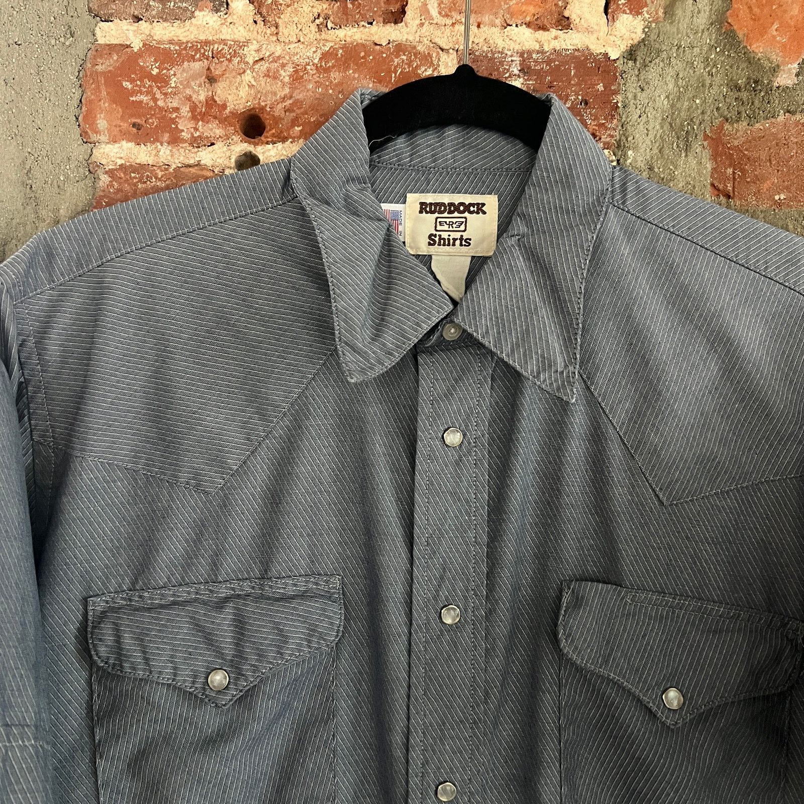 Ruddock Shirts VTG Ruddock Made USA Men's Wester Pearl Snap Shirt L 22x31 Size US L / EU 52-54 / 3 - 1 Thumbnail