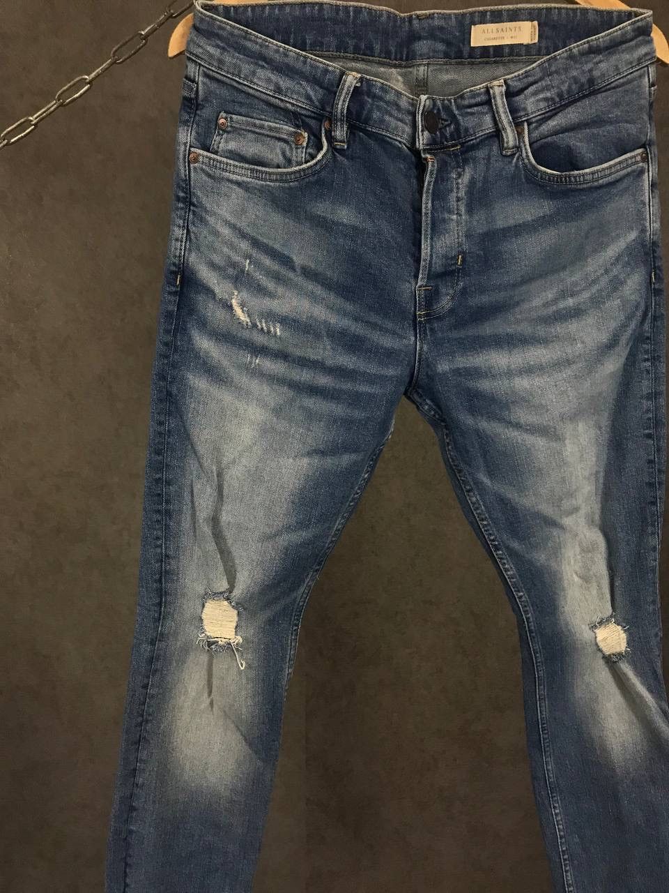 Allsaints Allsaints Cigarette designer distressed denim jeans Size US 32 / EU 48 - 3 Thumbnail