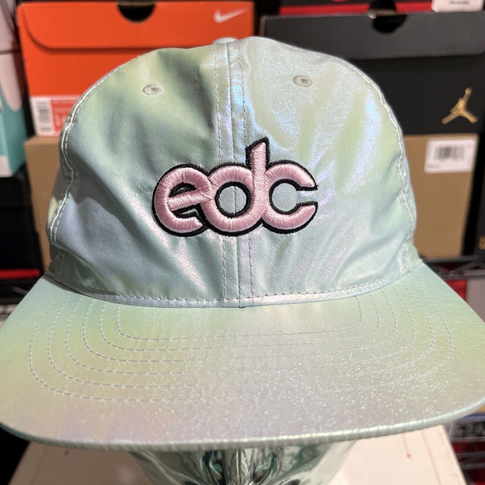 Vintage VINTAGE? EDC Hat Adult Snapback Electric Daisy Carnival Iridescent Insomniac One Size Size ONE SIZE - 3 Thumbnail