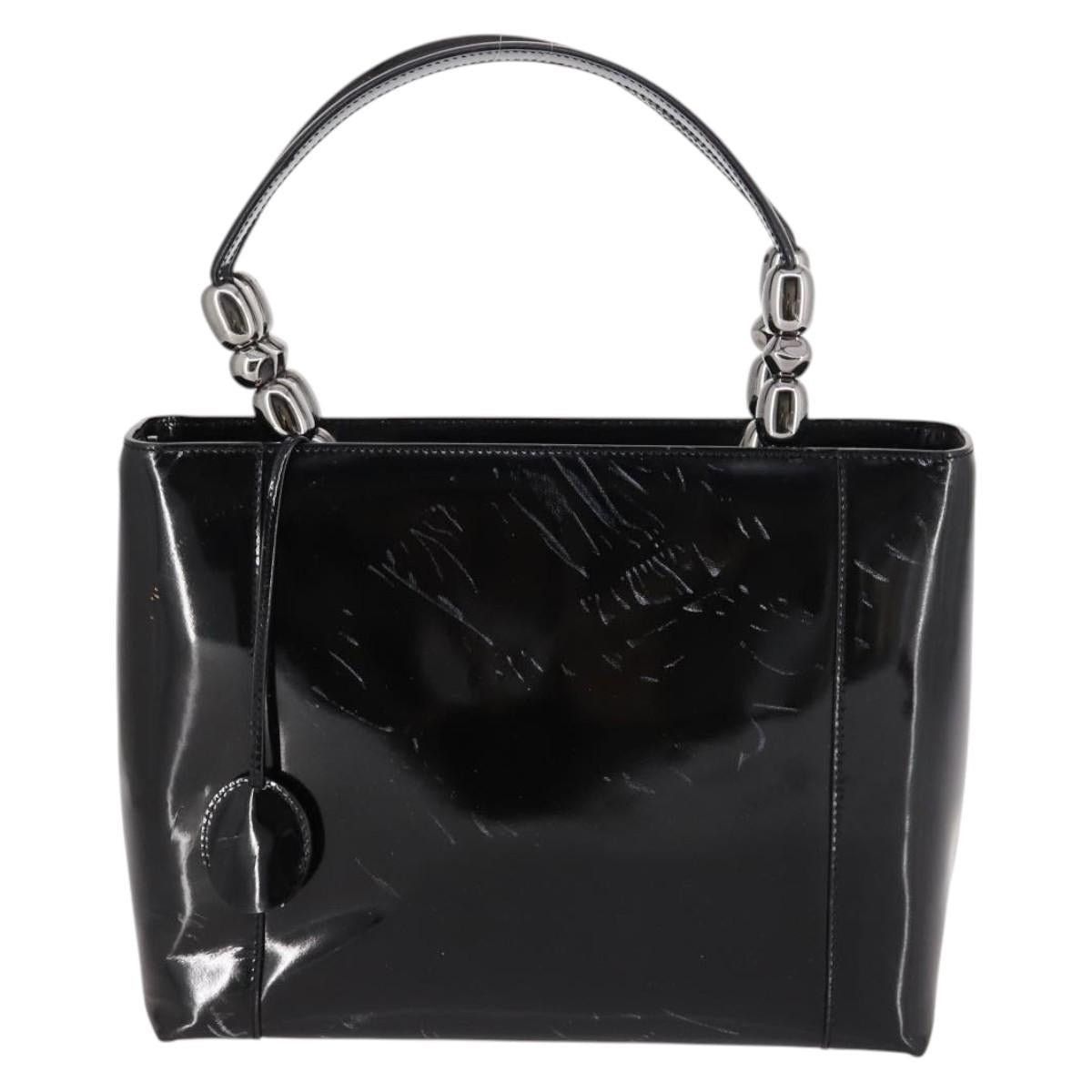 Dior DIOR Maris Pearl Hand Bag Patent Leather Black Silver Size ONE SIZE - 2 Thumbnail