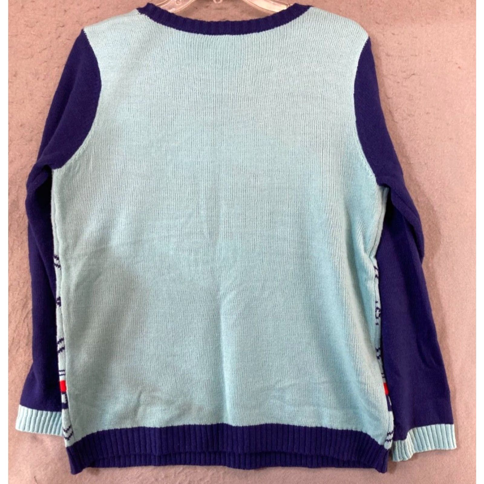 Poler Norther Pole Sweater Mens XL Blue Christmas Geometric Knit Pullover Size US XL / EU 56 / 4 - 7 Thumbnail