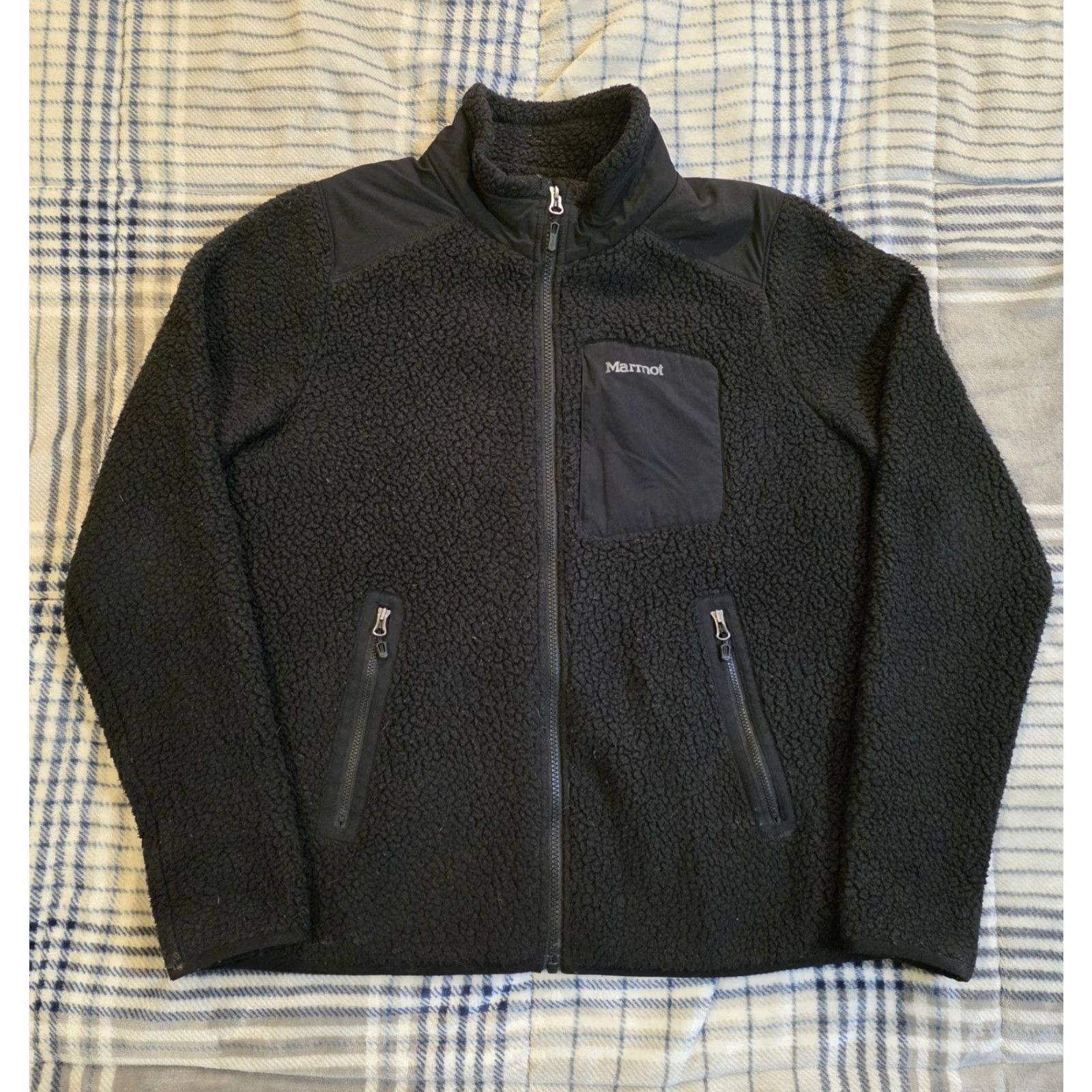 Marmot Marmot Wiley Polartec Fleece Jacket Full Zip Black Women's Large Size L / US 10 / IT 46 - 2 Thumbnail