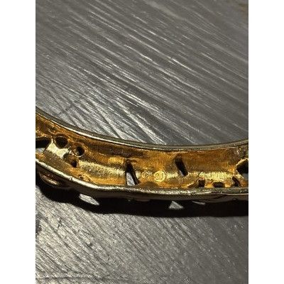 Swarovski Vintage signed swan swarovski purple clear crystal gold to Size ONE SIZE - 6 Thumbnail