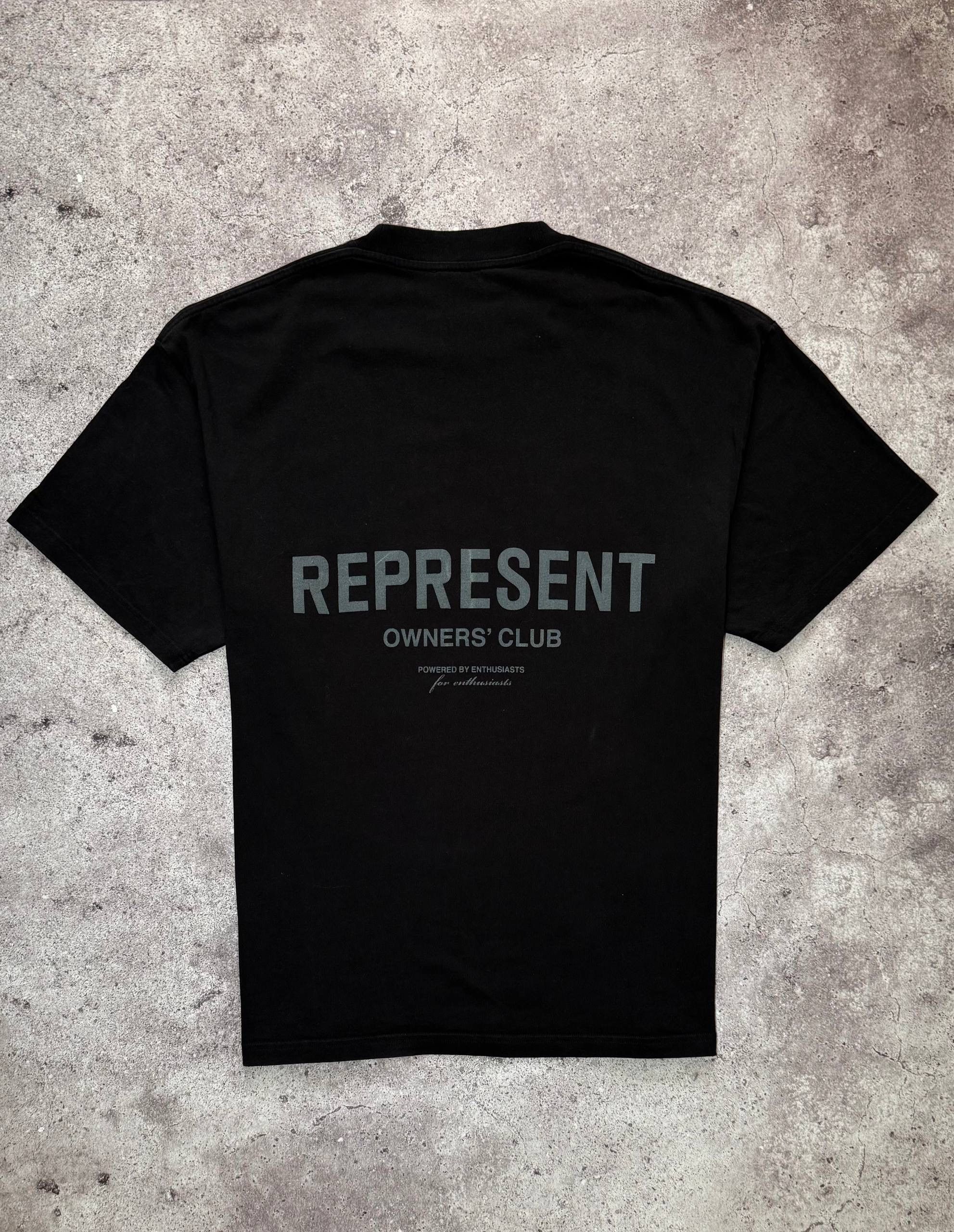 Represent Clo. Represent Owners’ Club Black Big Printed Logo Cotton T-shirt Size US L / EU 52-54 / 3 - 1 Thumbnail