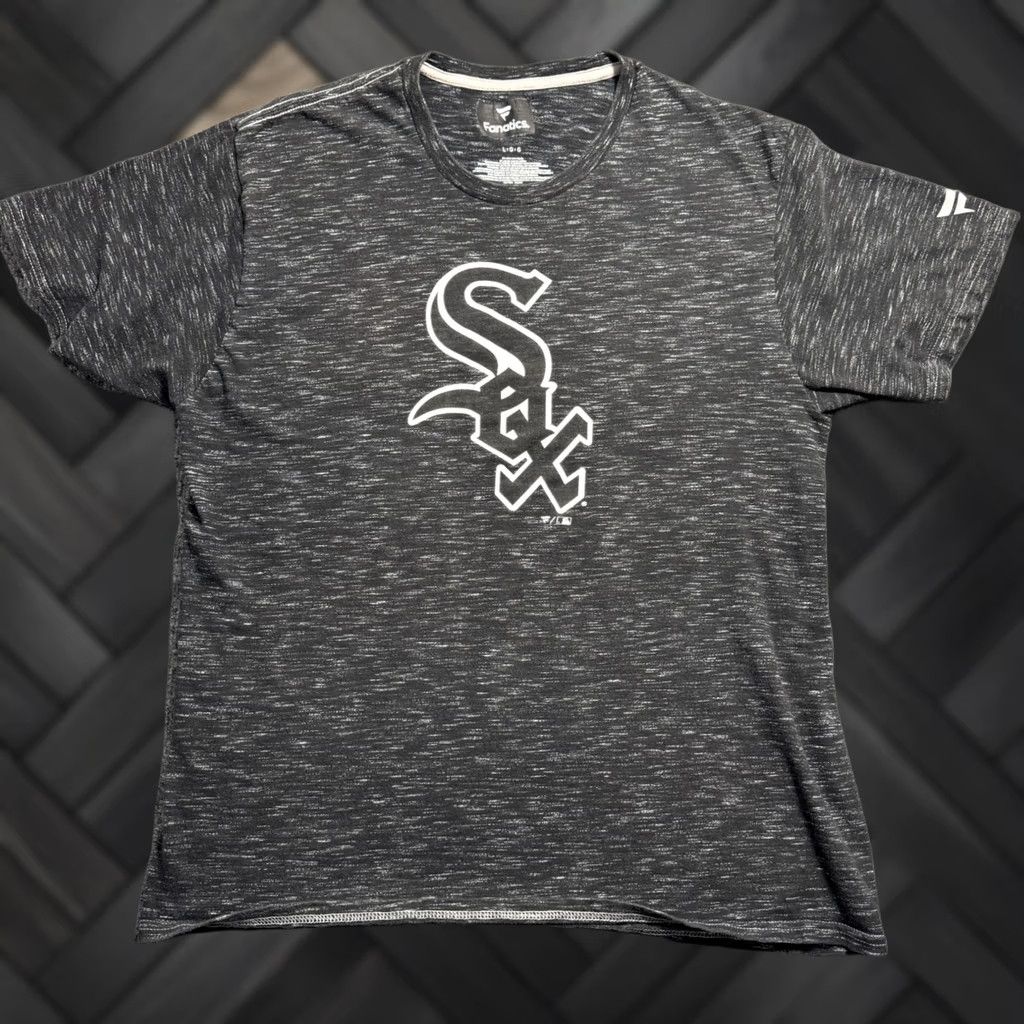 Vintage Fanatics Chicago White Sox MLB T-Shirt Mens L Gray Space Dye Short Sleeve Size US L / EU 52-54 / 3 - 1 Thumbnail