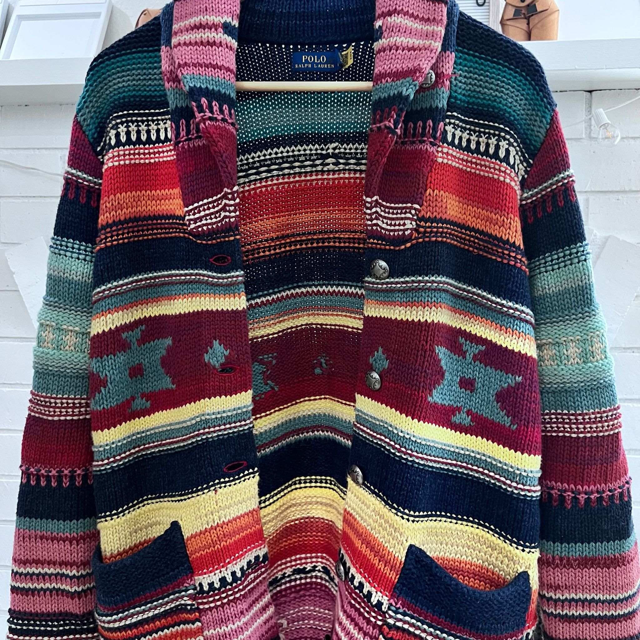 Polo Ralph Lauren $898 Polo Ralph Lauren Hand Knit Beacon Cardigan Size S / US 4 / IT 40 - 2 Thumbnail