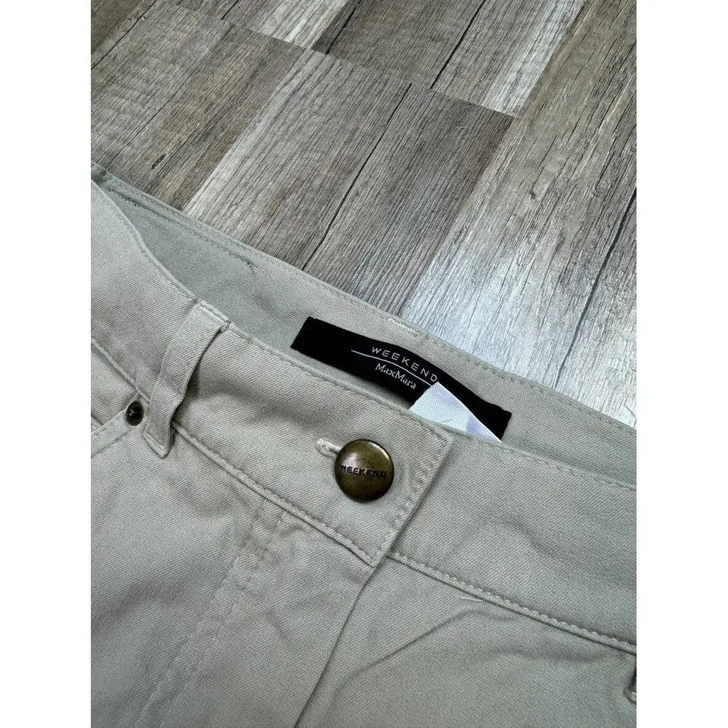 Weekend Max Mara MaxMara Trousers Beige Size: 40 Size 28" / US 6 / IT 42 - 4 Thumbnail