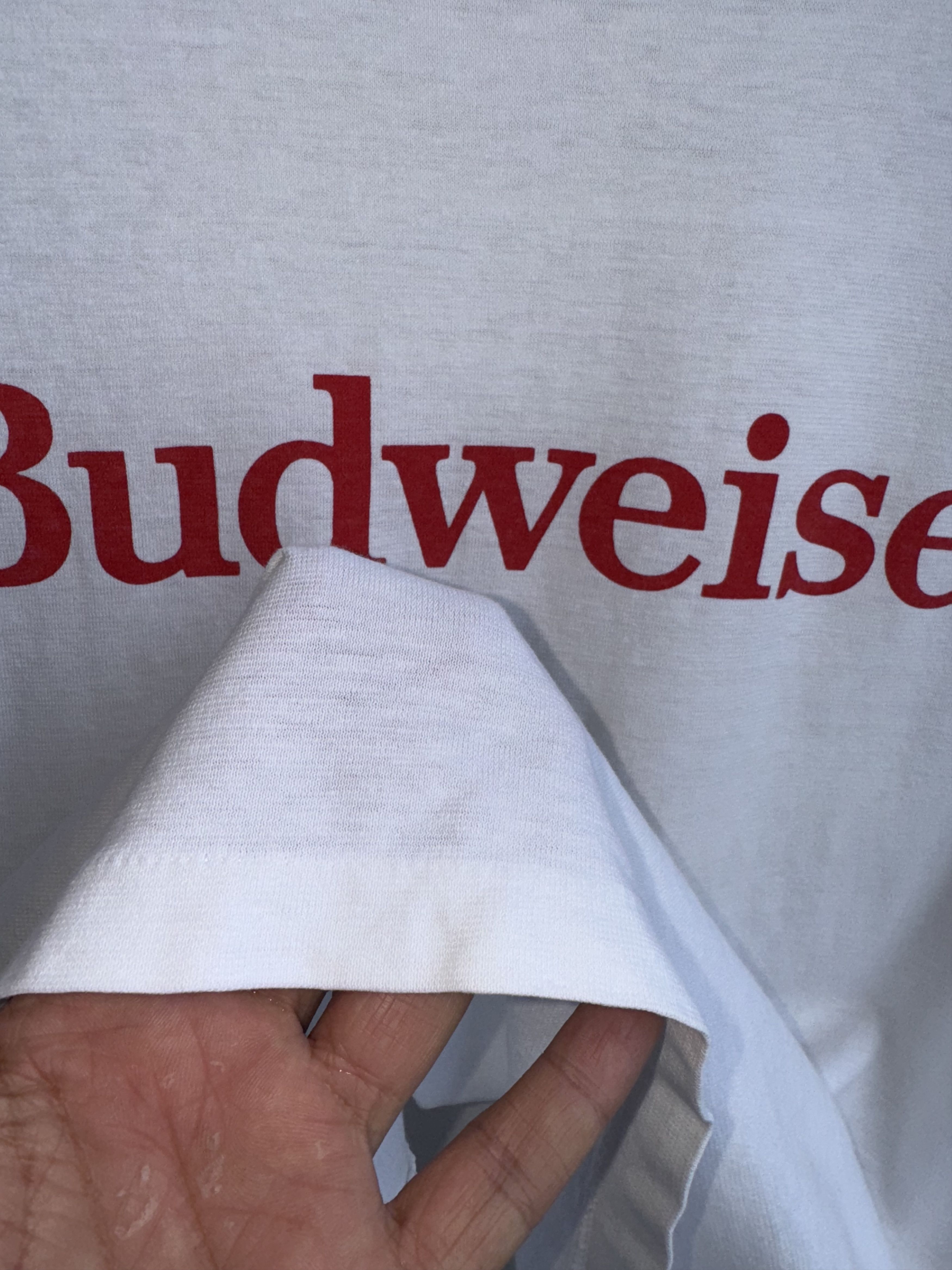 Budweiser × Vintage Budweiser Spellout Sleeveless Vintage Shirt Size US M / EU 48-50 / 2 - 4 Thumbnail
