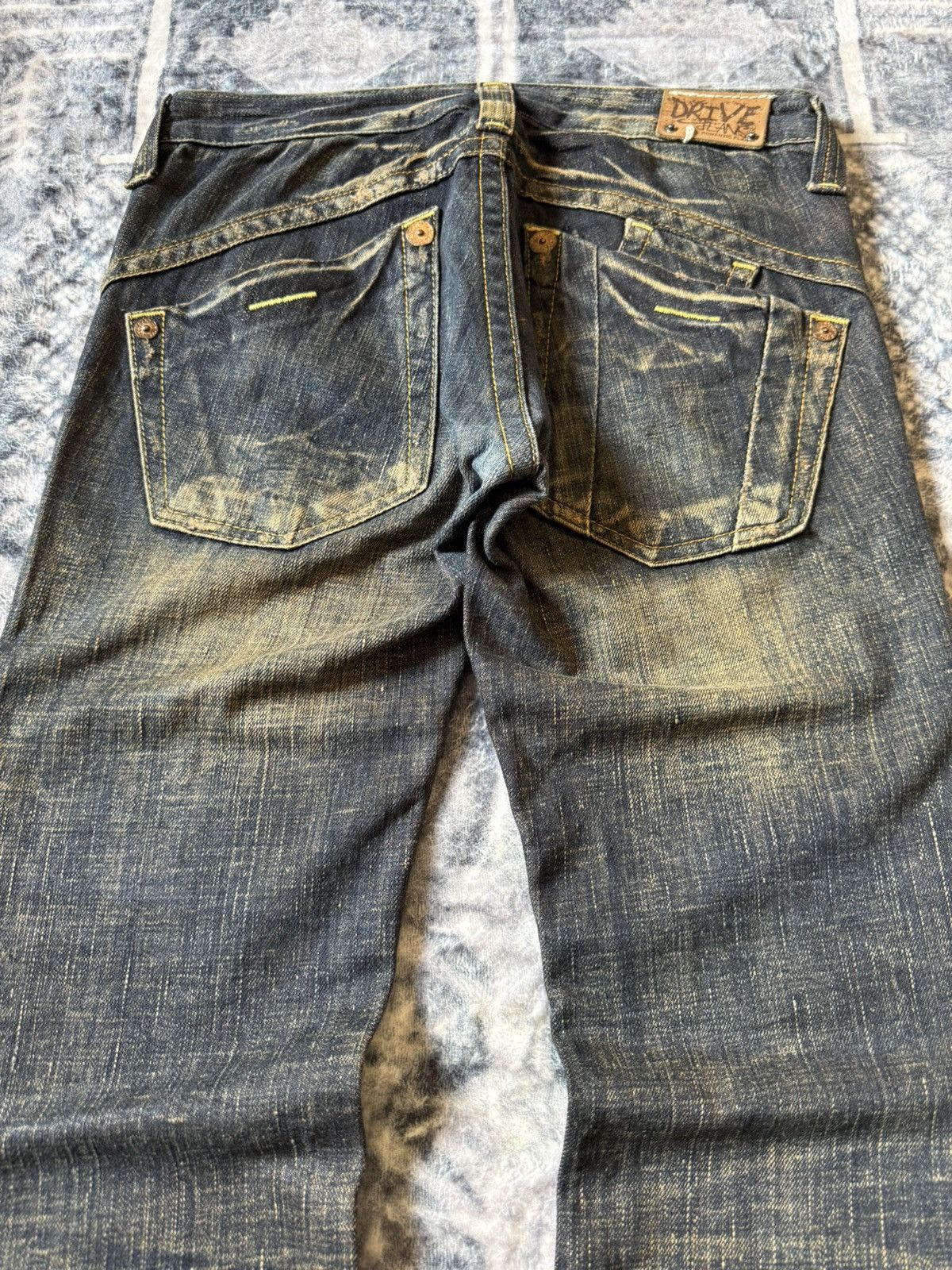 GOSTAR DE FUGA × Hysteric Glamour × Japanese Brand Drive Jeans Japan Mud Wash Low Rise Flared Jeans Size US 26 / EU 42 - 12 Thumbnail