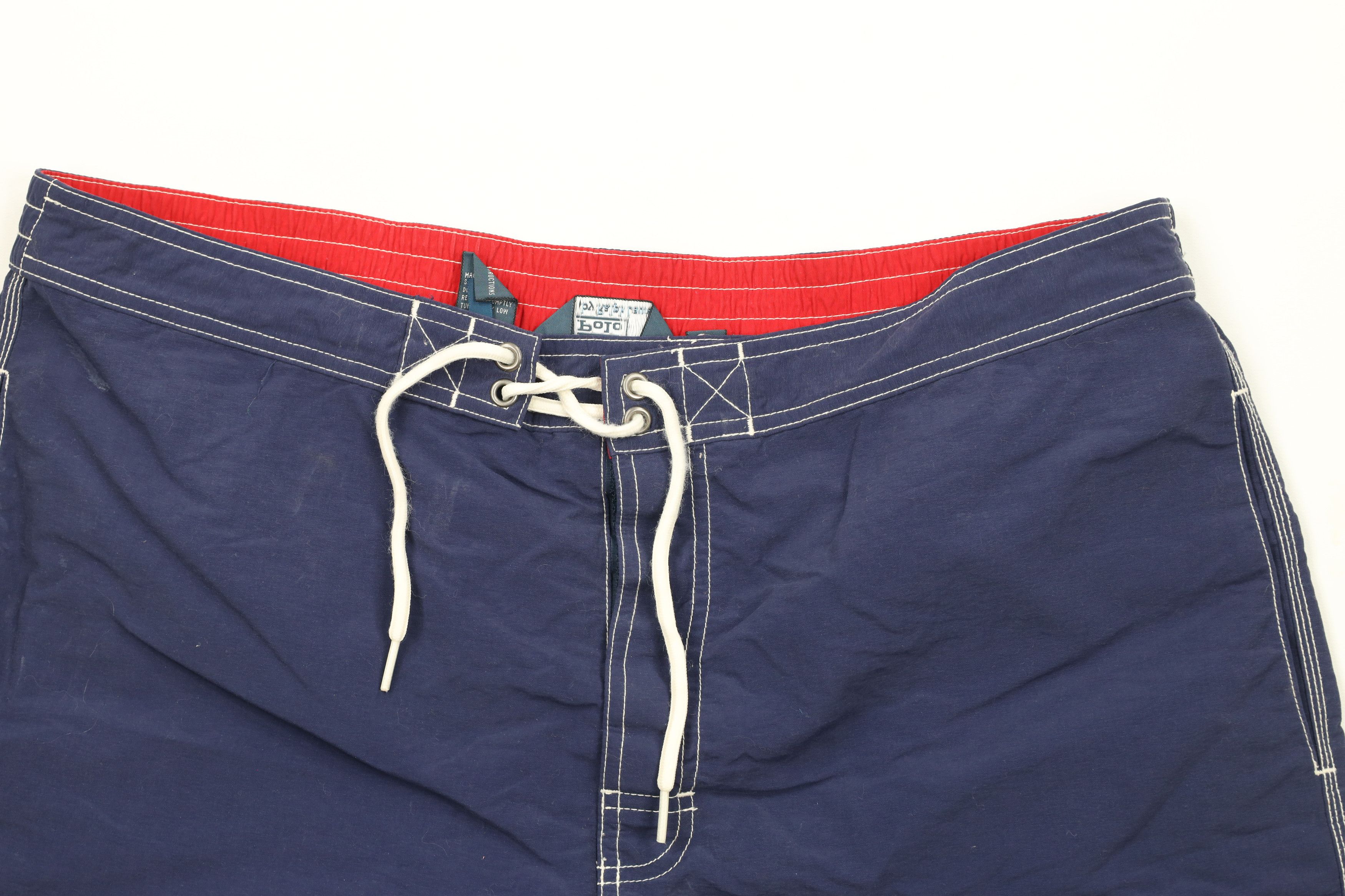 Ralph Lauren × Vintage Vintage 90s Ralph Lauren Spell Out Lined Shorts Swim Trunks Size US 36 / EU 52 - 2 Thumbnail