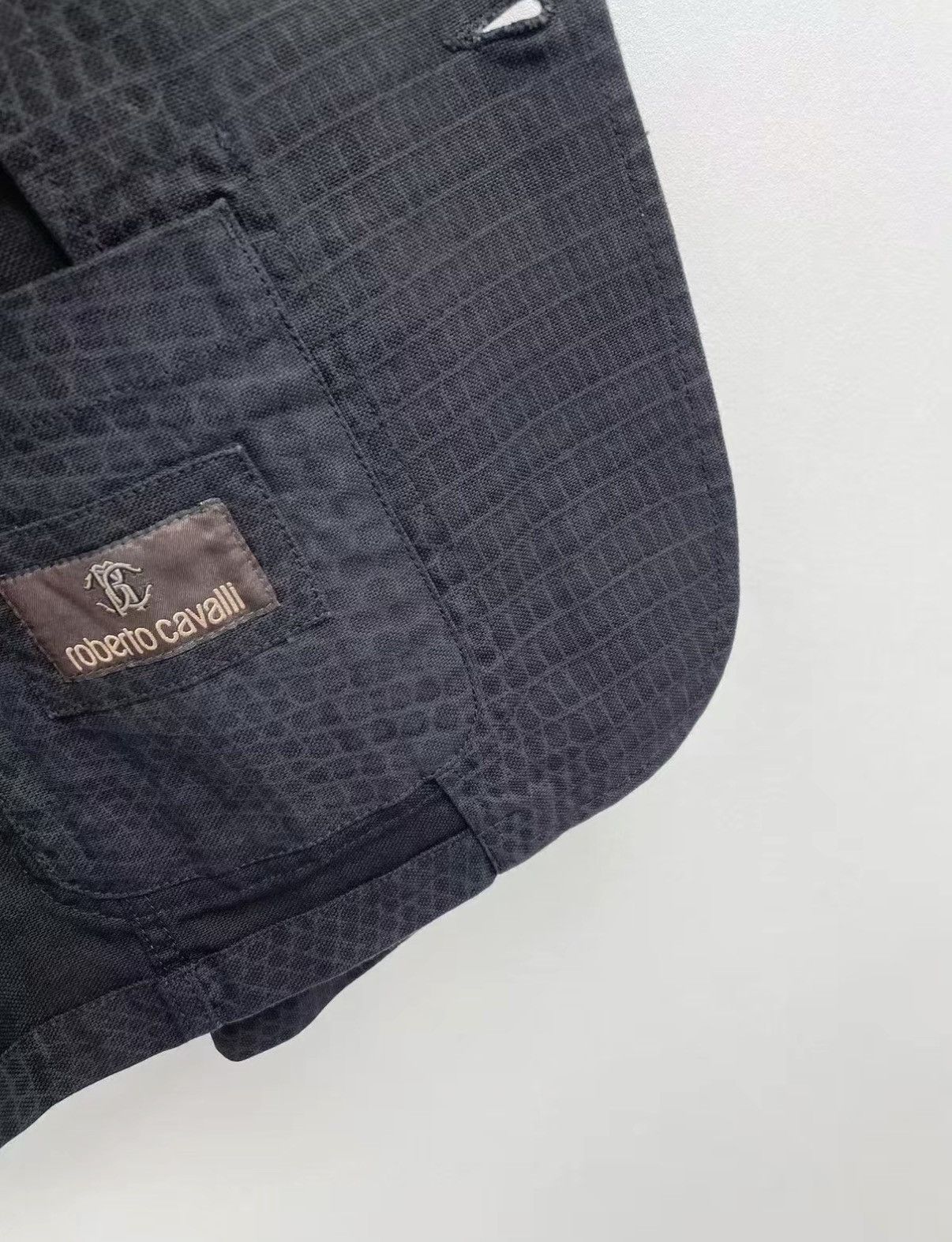 Roberto Cavalli Roberto Cavalli Jacquard Denim Jacket J30 Size US L / EU 52-54 / 3 - 7 Thumbnail