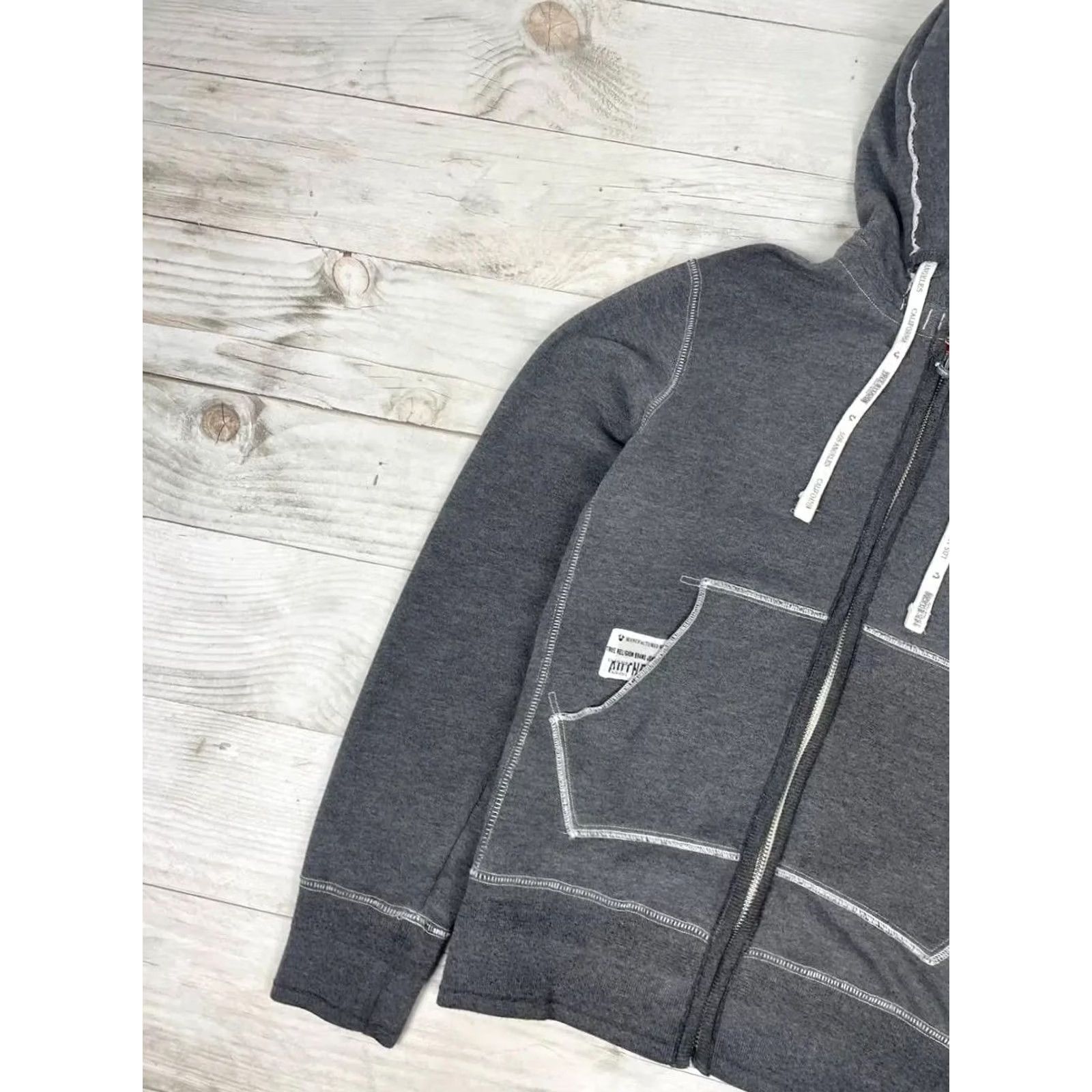 True Religion True Religion Hoodie Full Zip California USA Flag Men Sz M gray Size US M / EU 48-50 / 2 - 6 Thumbnail