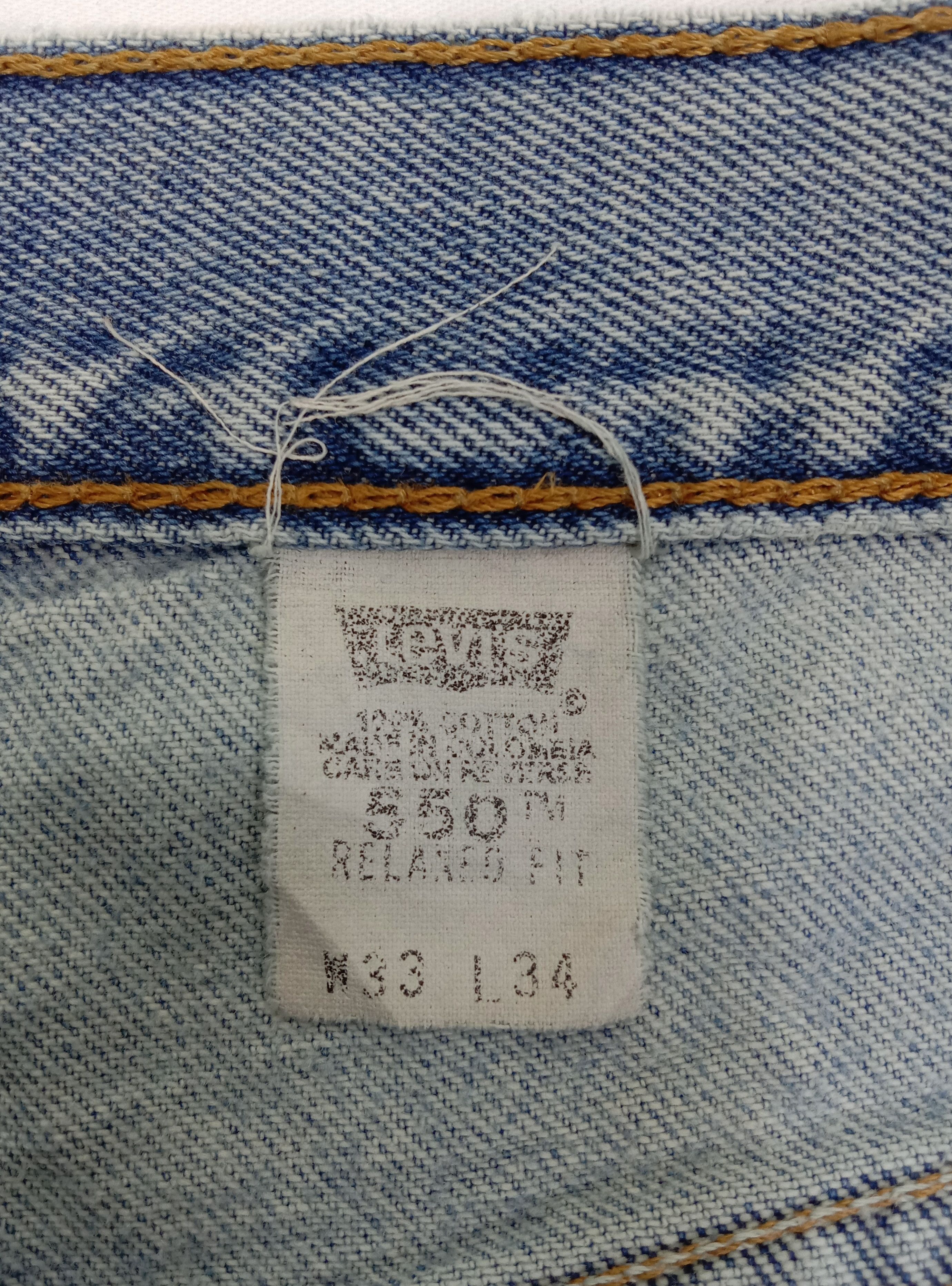 Levi's Vintage Levi's 550 Jeans Light Wash Distressed Denim Size US 32 / EU 48 - 12 Thumbnail