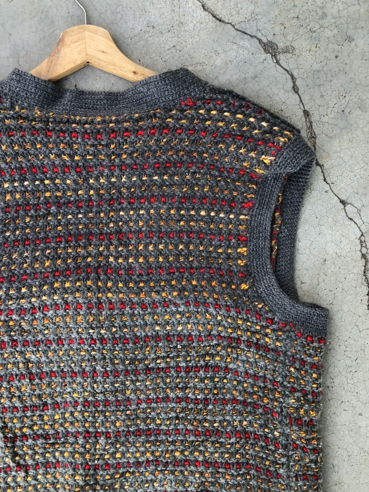 Aran Isles Knitwear × Beauty Beast × Designer 🔴Vintage Knitted V-Neck Sweater Cardigan Vest Size US XL / EU 56 / 4 - 11 Thumbnail