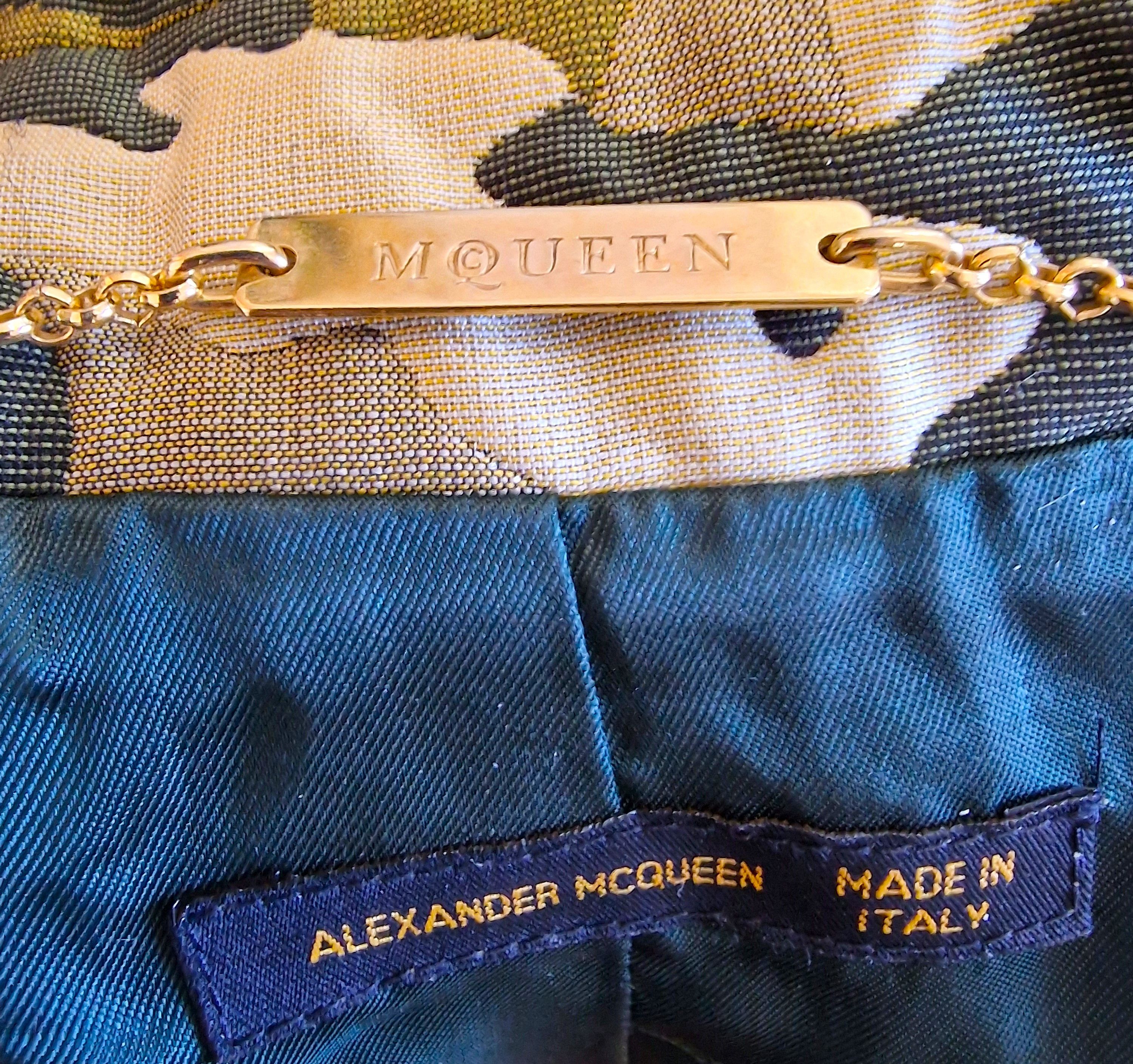 Alexander McQueen S/S 1998 Camo Camouflage Dress Suit
