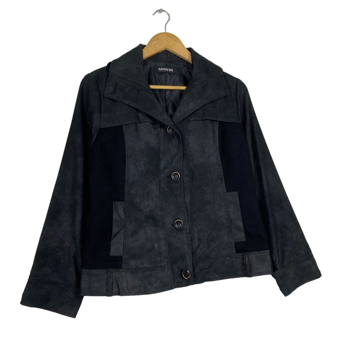 Kansai Yamamoto Kansai Bis Patchwork Cropped Jacket Size US M / EU 48-50 / 2 - 4 Thumbnail