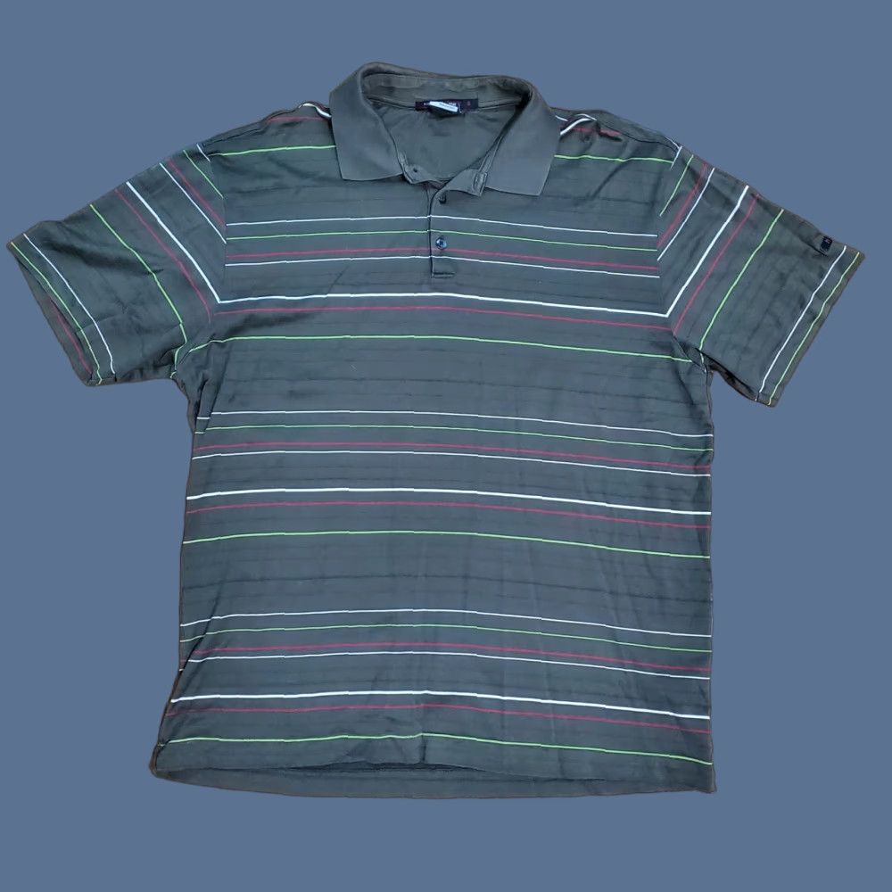 Nike VINTAGE Nike Dri-Fit Tiger Woods Collection Polo Shirt Mens L Brown Striped Size US L / EU 52-54 / 3 - 1 Thumbnail