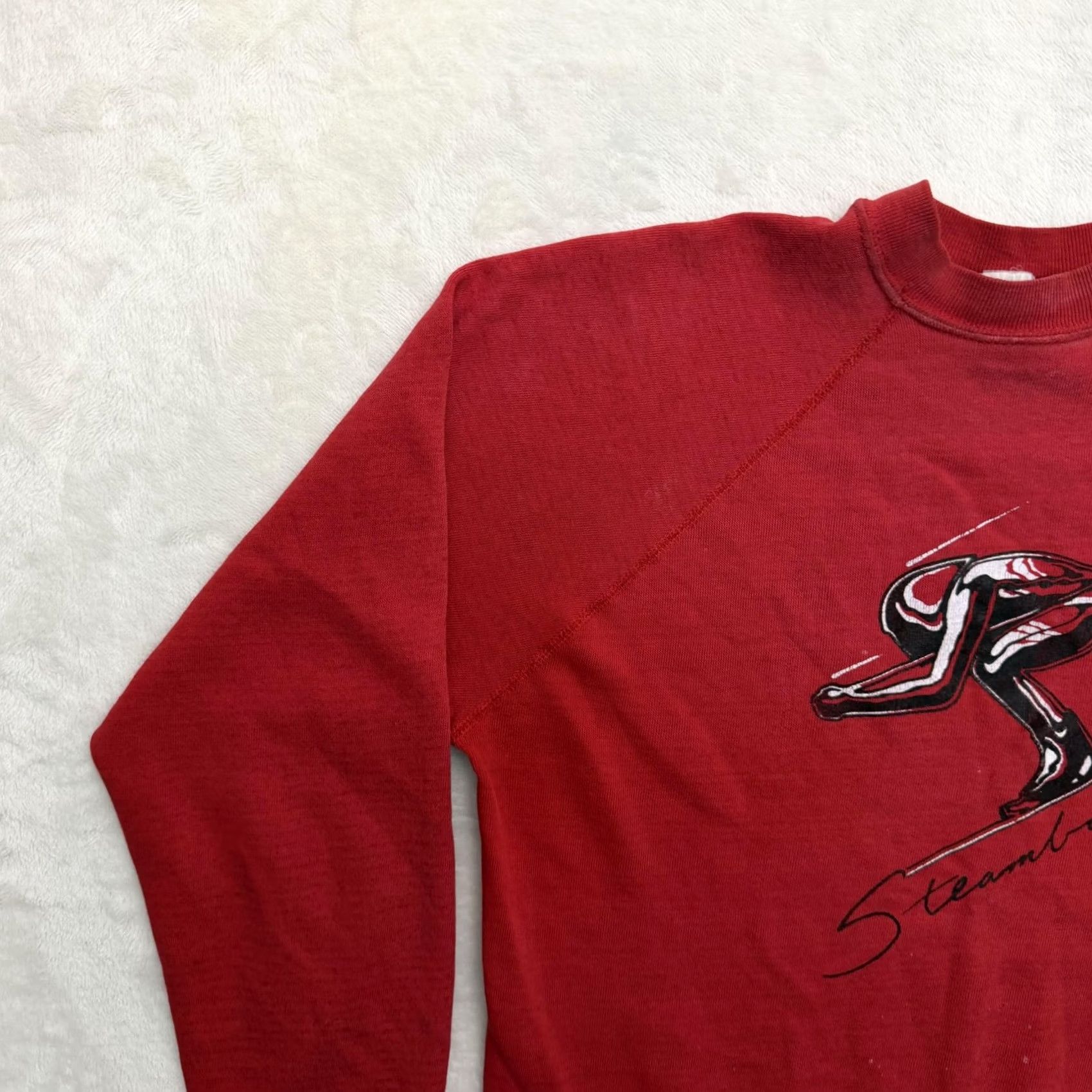 Vintage VINTAGE Steamboat Ski Sweatshirt Mens M Red Graphic Fleece Raglan Pullover Size US M / EU 48-50 / 2 - 6 Thumbnail