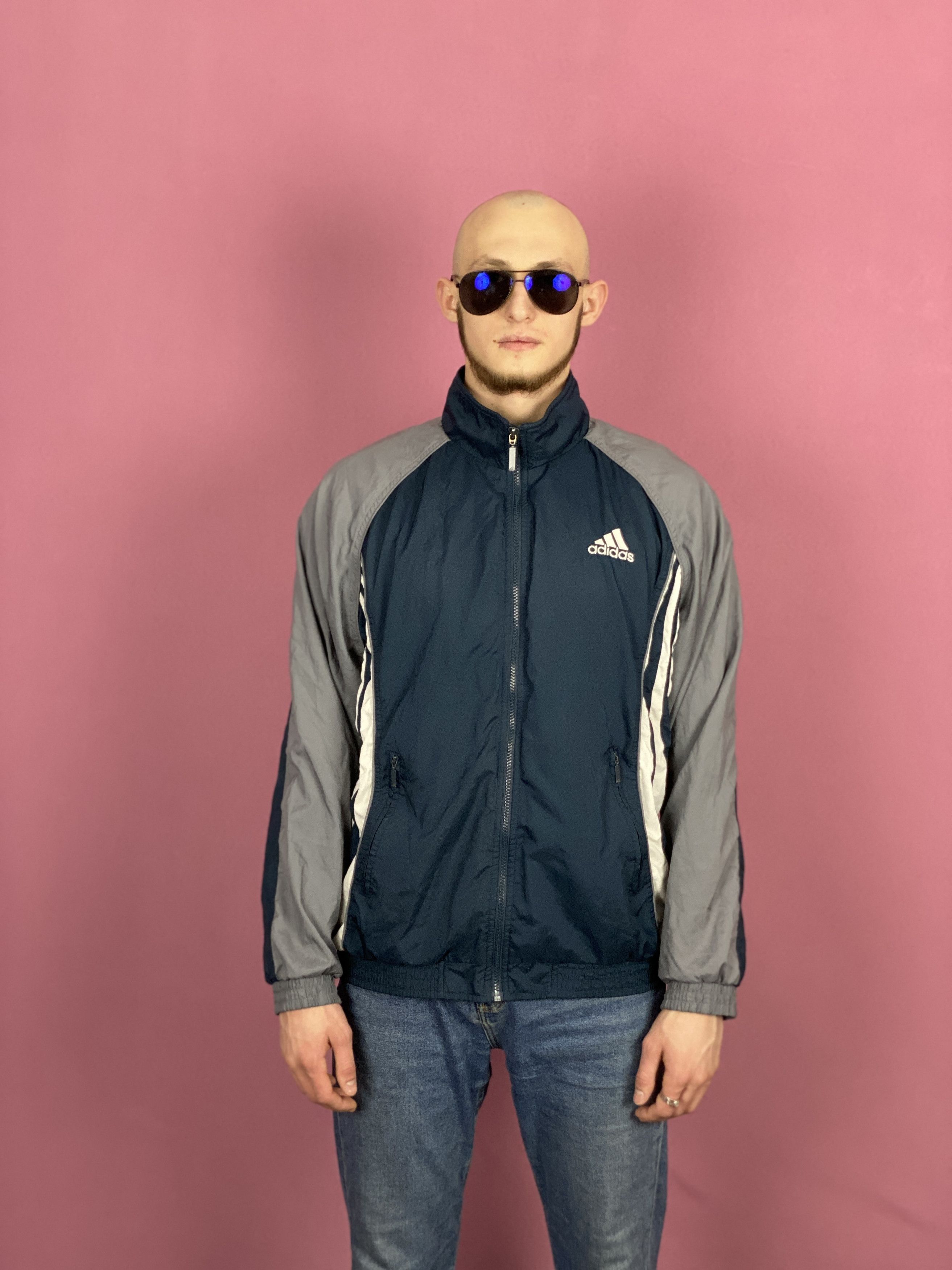 Adidas × Vintage 90s Adidas Vintage Men's Windbreaker Jacket - L Size US L / EU 52-54 / 3 - 3 Thumbnail