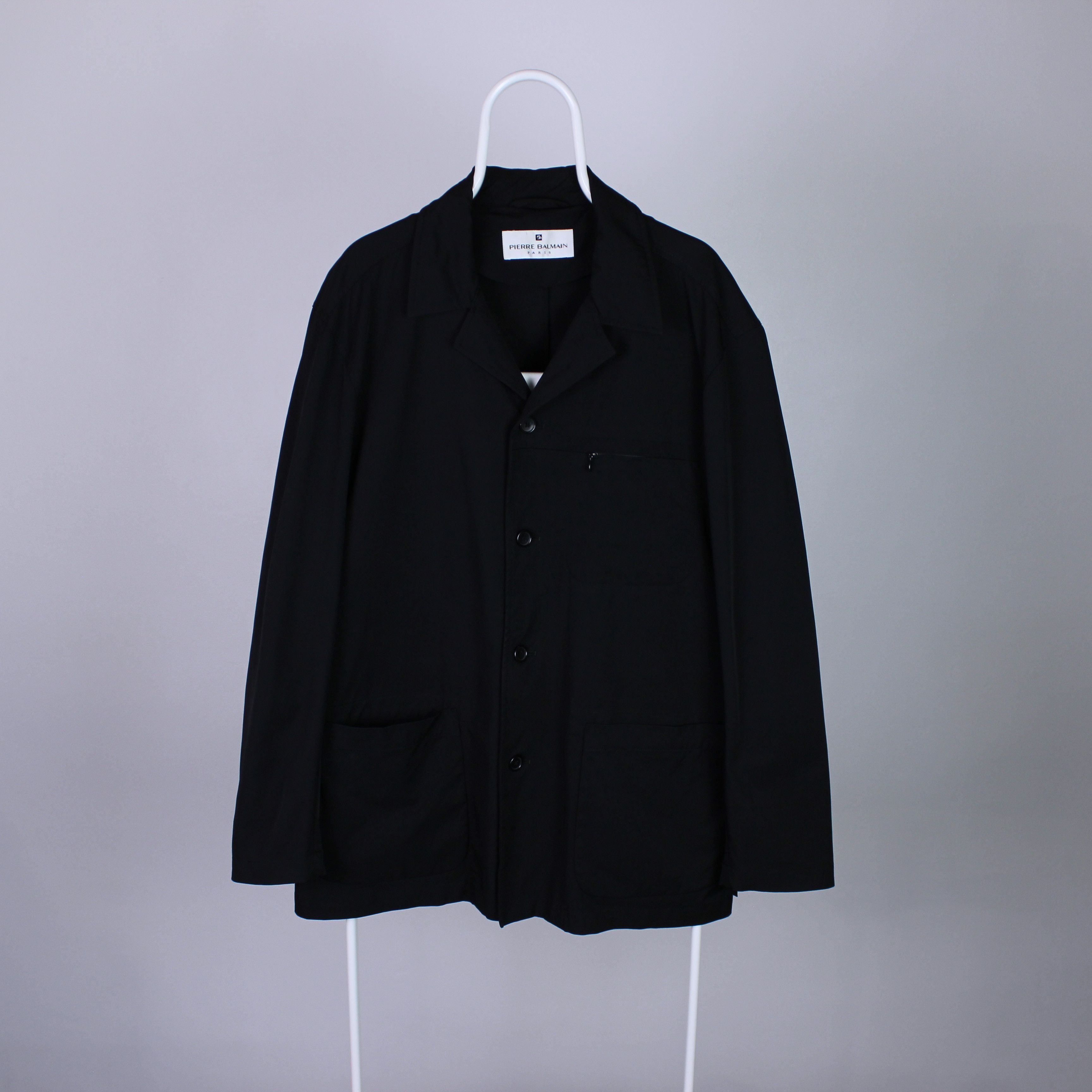 Pierre Balmain Pierre Balmain nylon vintage blazer L XL black Size US XL / EU 56 / 4 - 1 Thumbnail