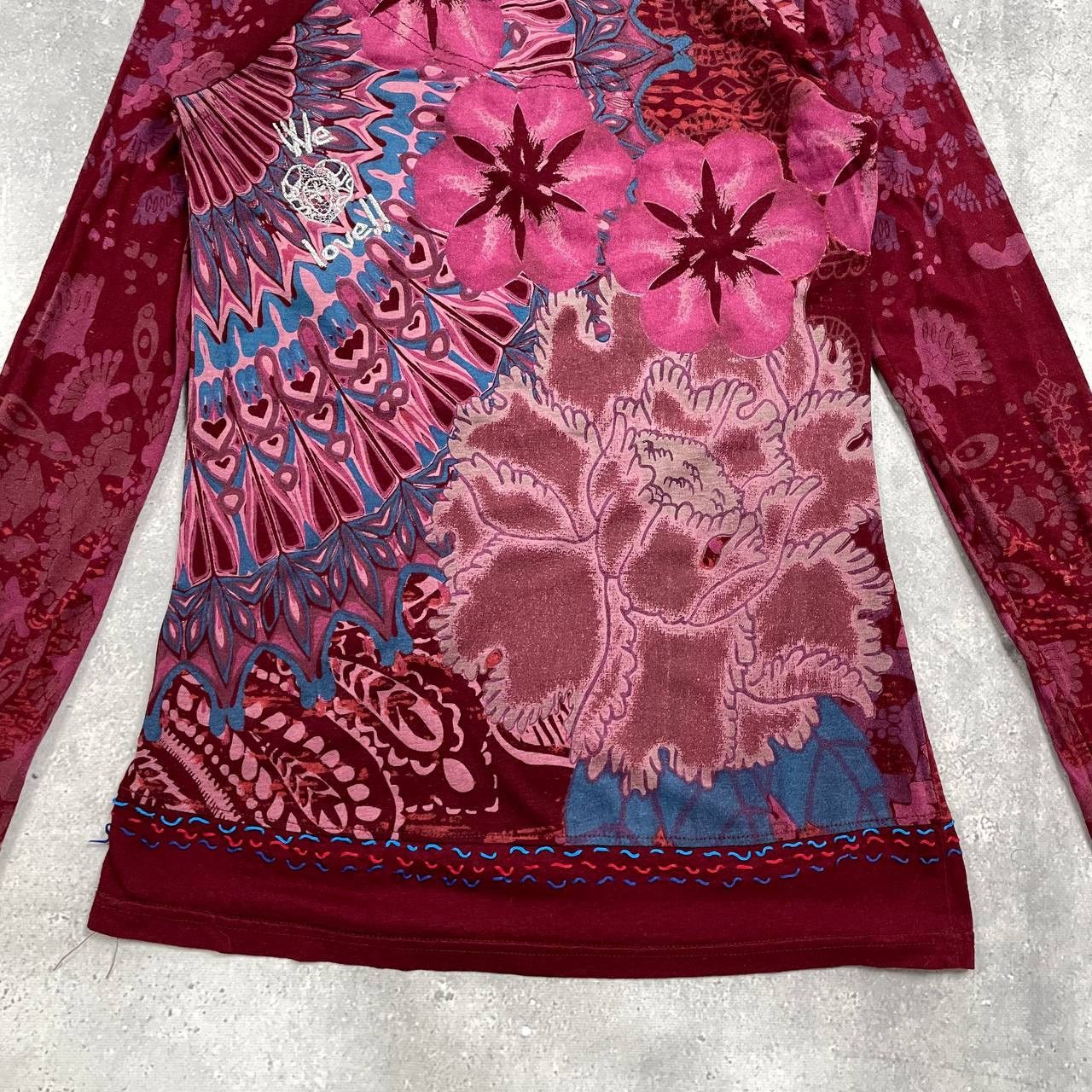 Desigual Desigual Y2K Long Sleeve Top Women’s Red/ Pink Size S Size S / US 4 / IT 40 - 17 Thumbnail