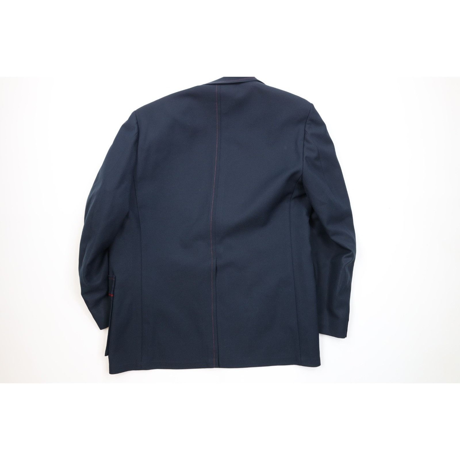 Vintage Vintage 70s Streetwear 2 Piece Suit Wedding Navy Blue Size 44R - 8 Thumbnail