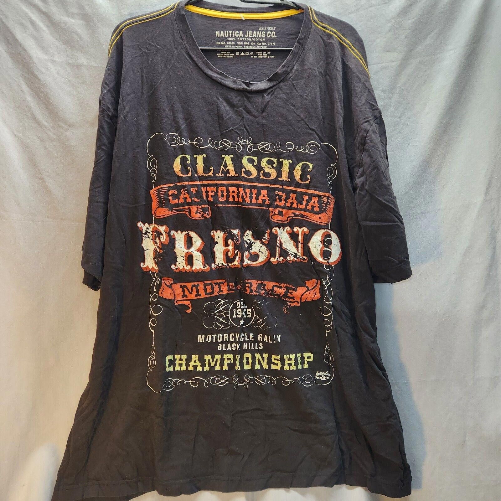 Nautica Nautica Motorcycle Rally Tshirt Mens Size 2XL Black Size US XXL / EU 58 / 5 - 1 Thumbnail