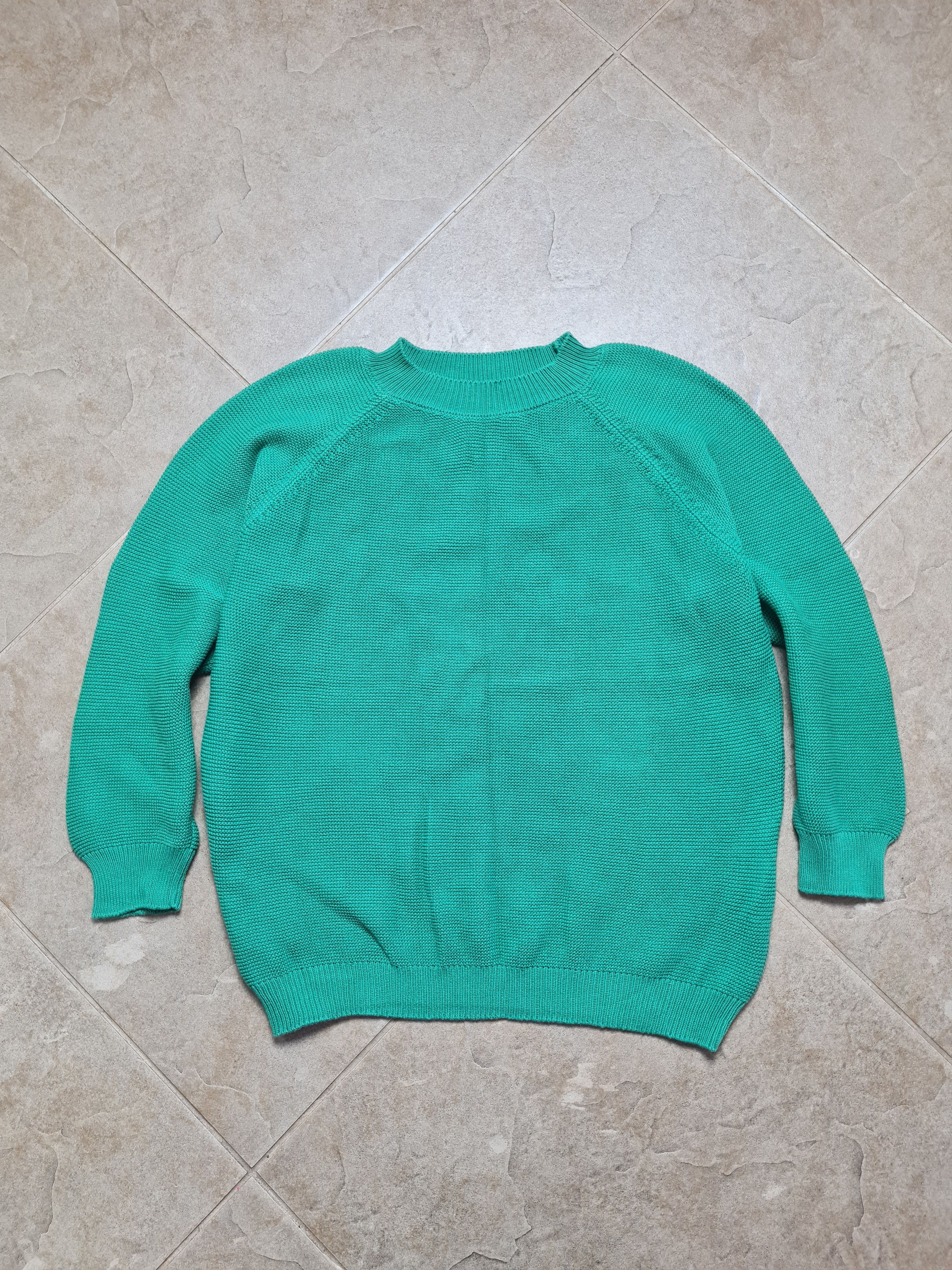 Max Mara WEEKEND MAX MARA Relaxed Fit Green Knit Crew-Neck Sweater Size M / US 6-8 / IT 42-44 - 2 Thumbnail