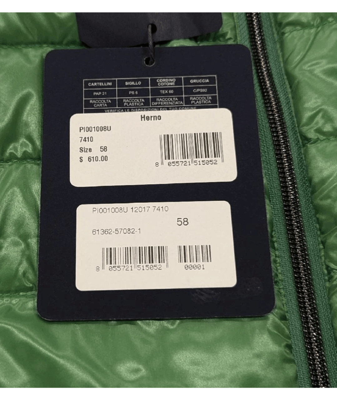 Herno HERNO Ultralight Reversible Down Vest Green 58 US 48 Size US XXL / EU 58 / 5 - 5 Thumbnail