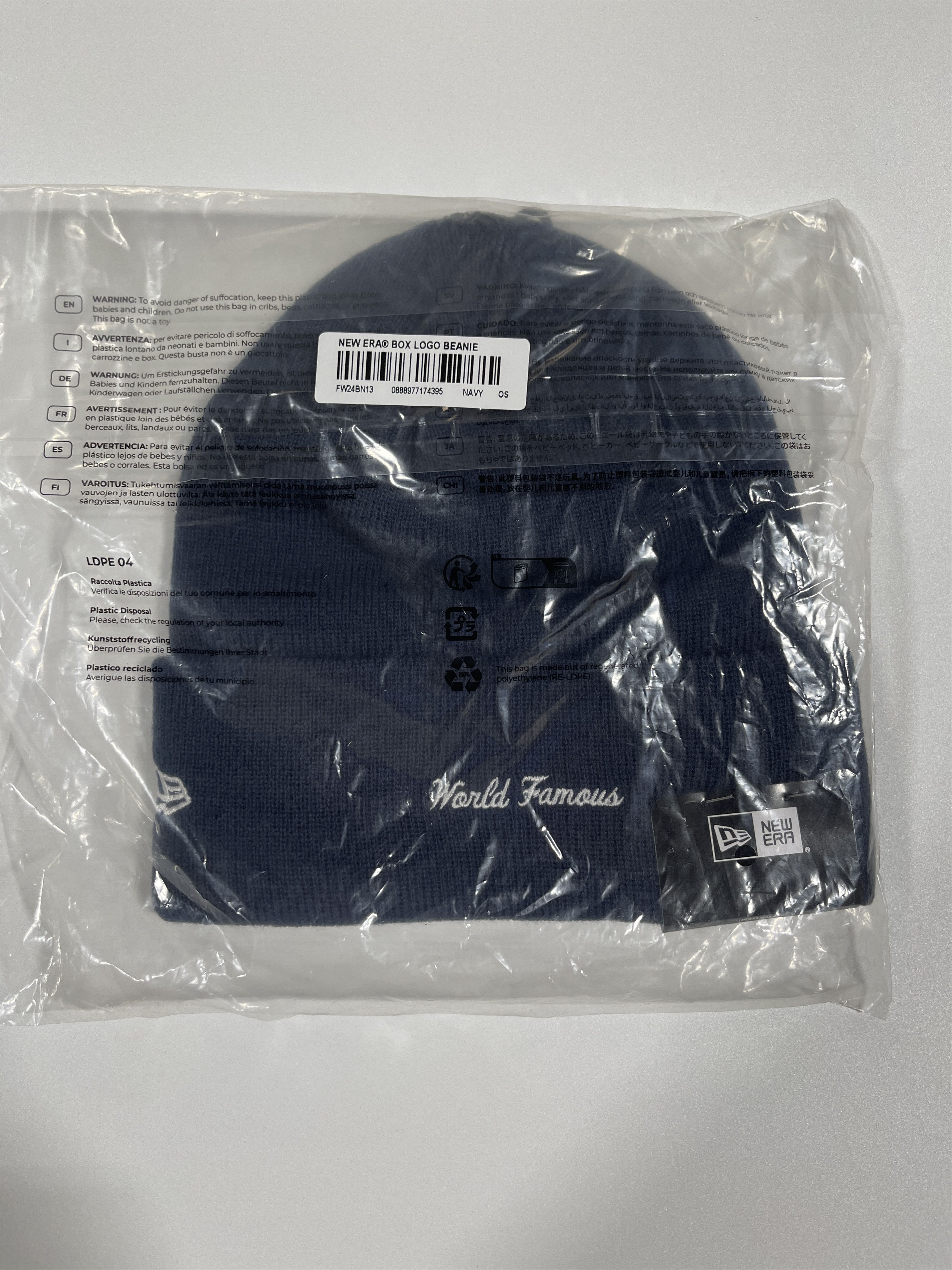 Supreme Supreme New Era Box Logo Beanie Navy size adjustable Size ONE SIZE - 4 Thumbnail