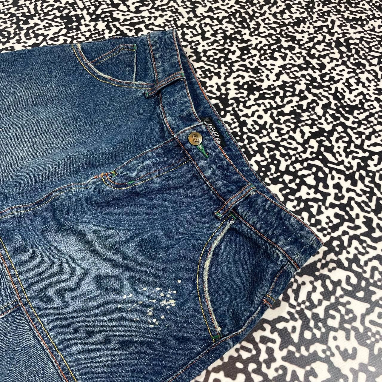 Japanese Brand Vintage Y2K Japanese Flared Denim Retro Mini Skirt 90s Size 28" / US 6 / IT 42 - 9 Thumbnail