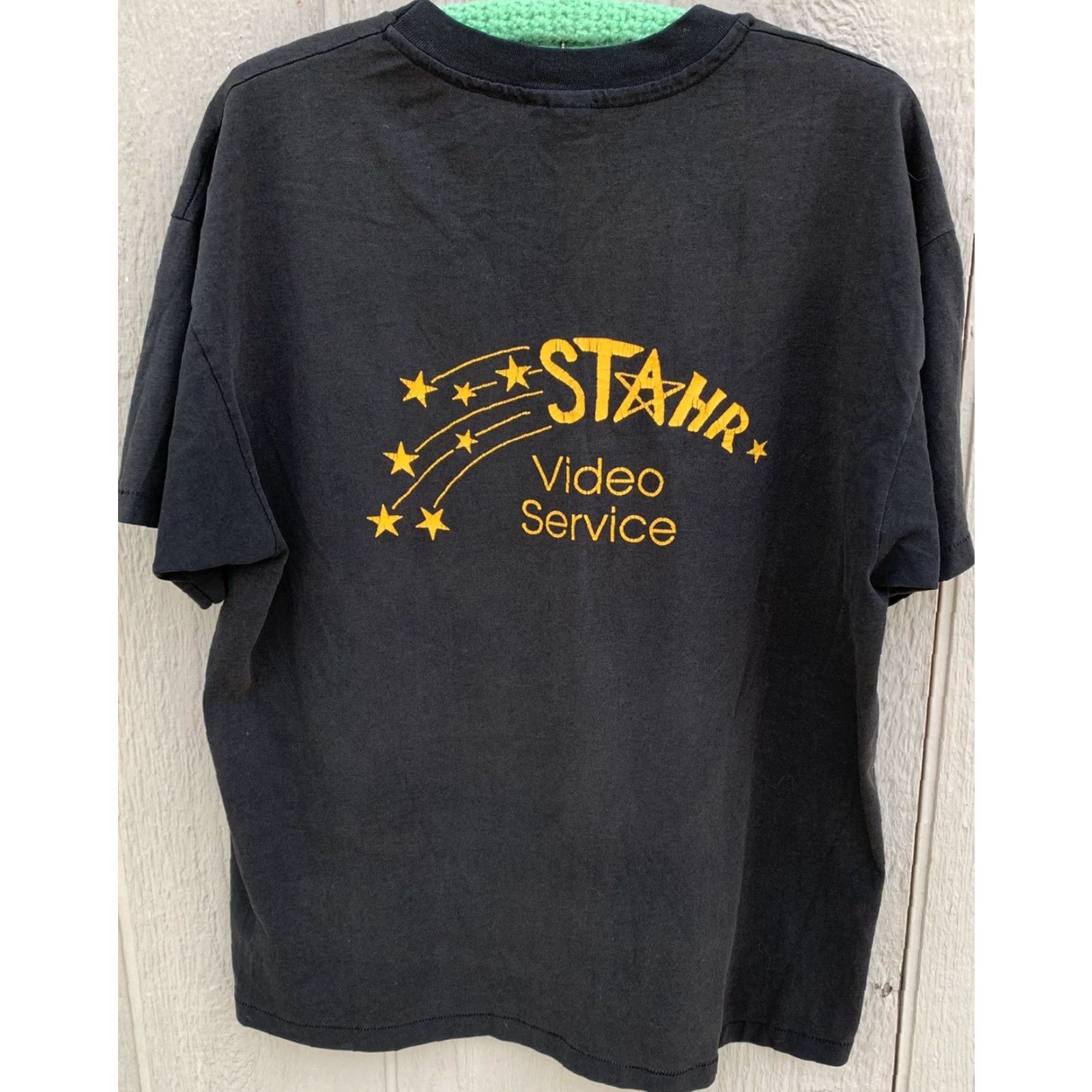 Hanes VINTAGE Hanes T-Shirt XL Unisex Adults Black 50/50 80s 90s Graphic Print Front Back Single Stitch Crew Neck Short Sleeve Made in USA Size US XL / EU 56 / 4 - 3 Thumbnail