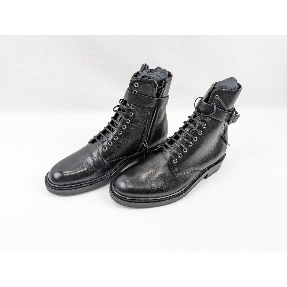 Saint Laurent Paris o1rshd1 Army 20 Buckle Boots in Nero Size US 8 / EU 41 - 16 Thumbnail