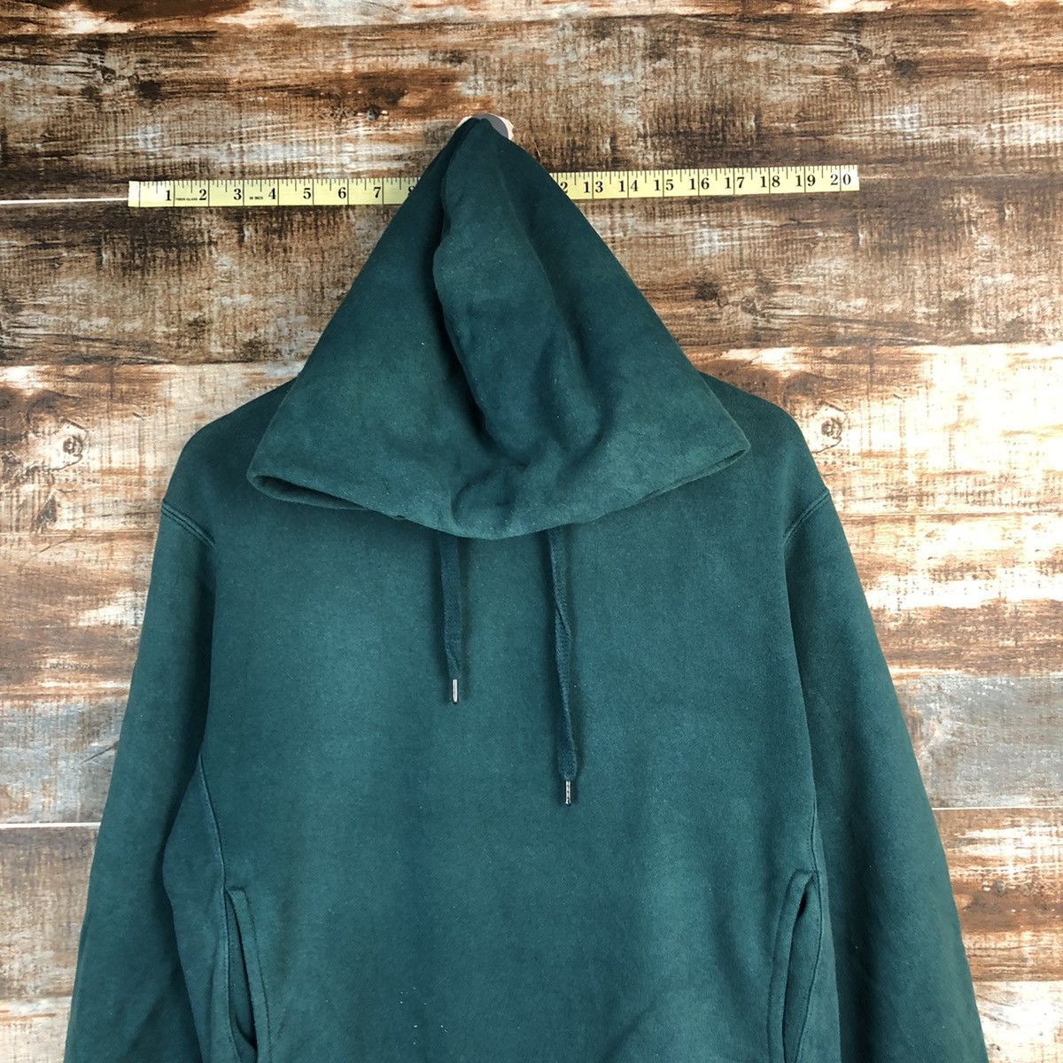 Japanese Brand Uniqlo japan vintage plain Green Hoodie sweatshirt #A2308 Size US S / EU 44-46 / 1 - 2 Thumbnail