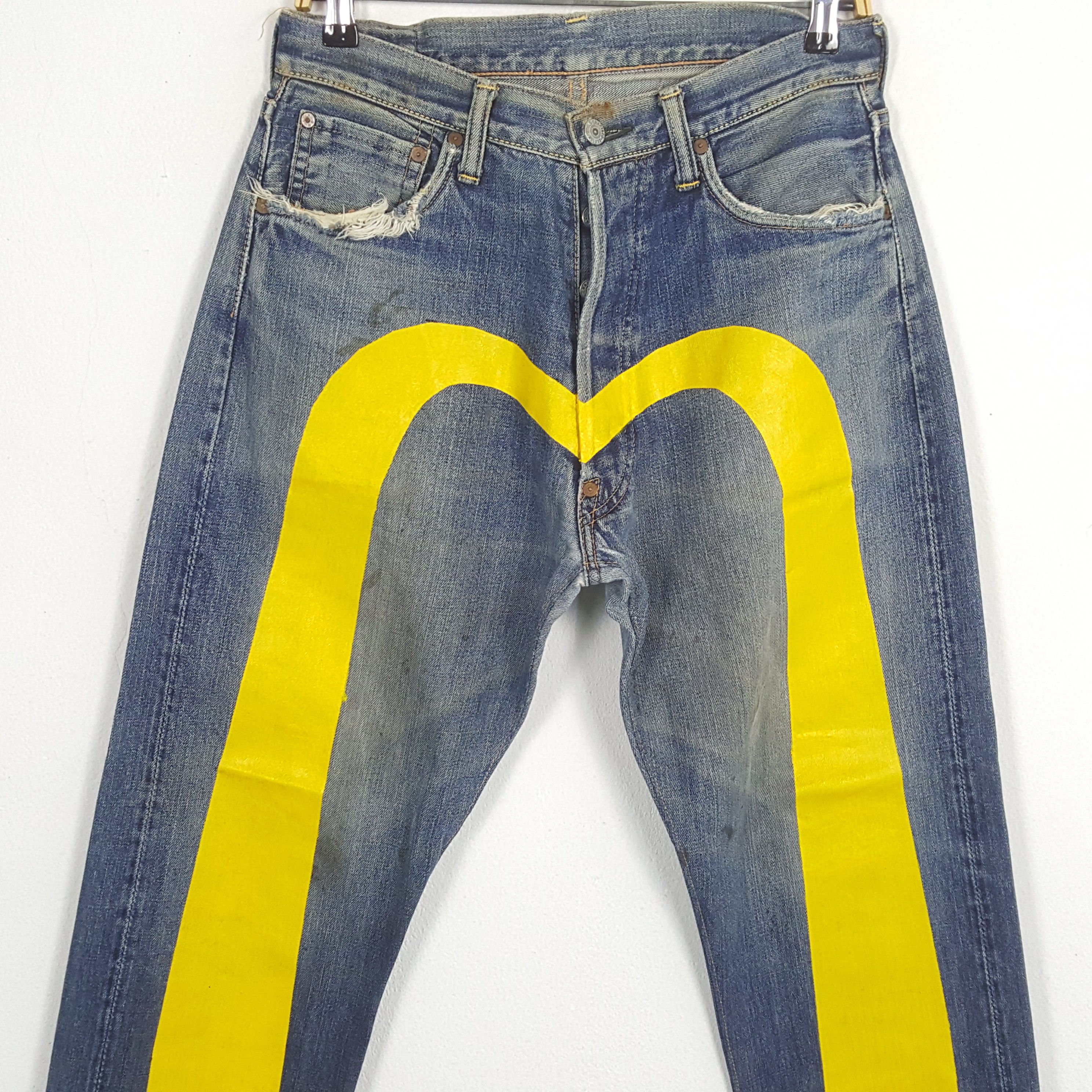 Evisu × Japanese Brand × Vintage Vintage EVISU Japanese Brand Daicock Custom Distressed Jeans Size US 30 / EU 46 - 2 Thumbnail