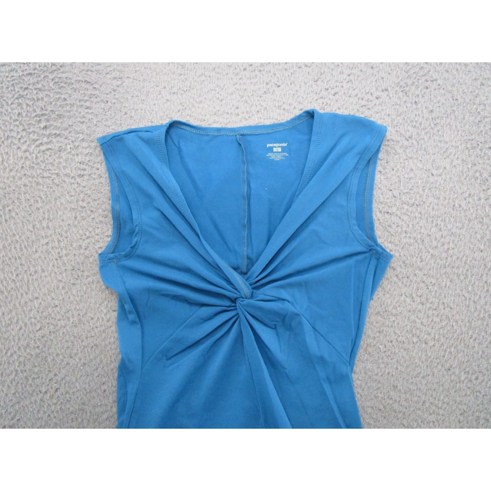 Patagonia Patagonia Dress Women's Long A-Line Sleeveless Blue Nylon Spandex Beach Stretch V-Neck S Twist Front Casual Beachwear Size S / US 4 / IT 40 - 2 Thumbnail