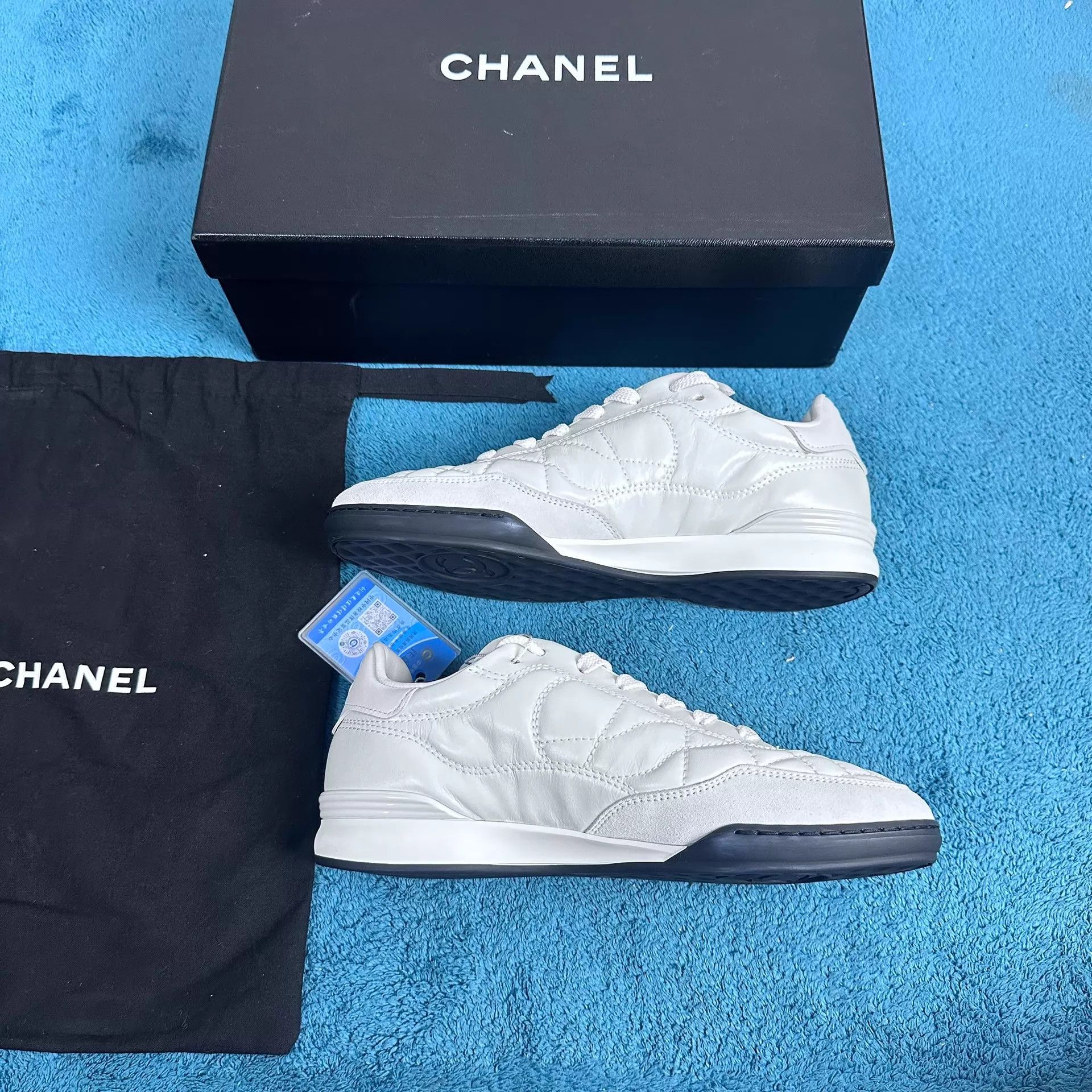 Chanel Chanel 25S White German Trainer 36 Size US 5.5 / IT 35.5 - 3 Thumbnail