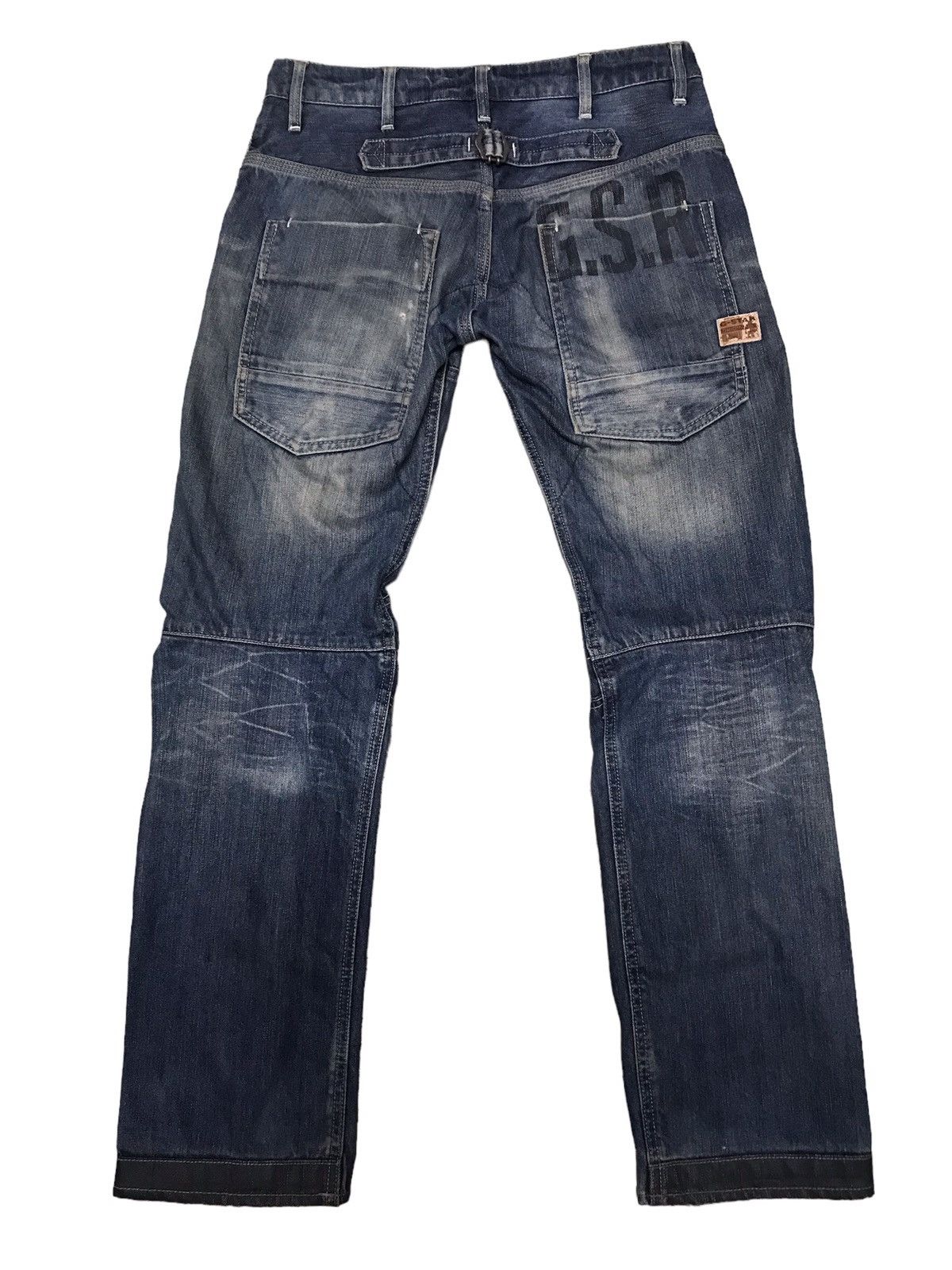 G-Star × If Six Was Nine Vintage G-Star Raw Denim Double Knee Buckle Jeans Size US 31 - 12 Thumbnail