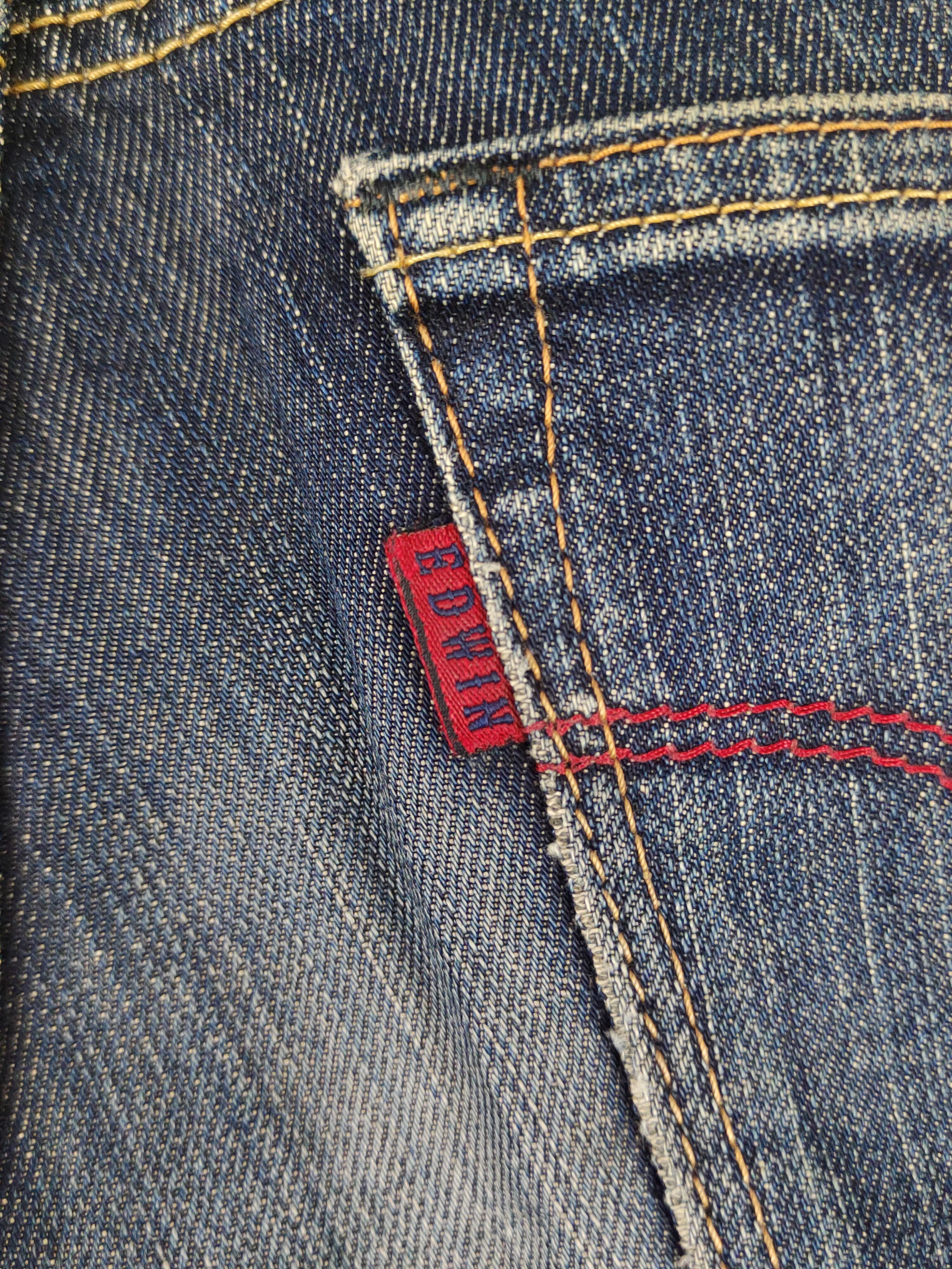 Edwin Edwin Dark Blue Distressed Ripped denim Jeans #W1400 Size US 31 - 10 Thumbnail
