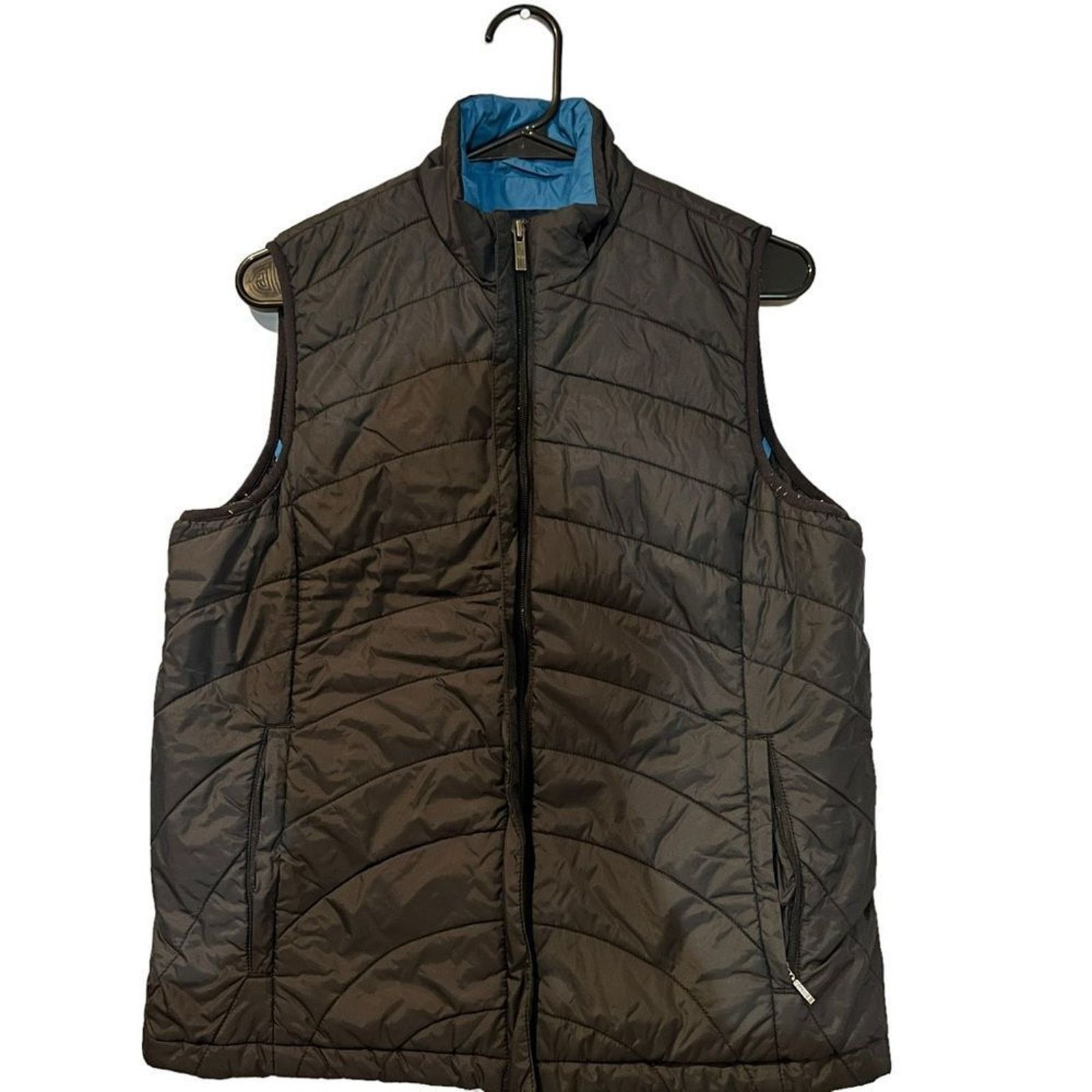 Lands' End Lands' End Vest Womens Medium Black Quilted Puffer Full Zip Size M / US 6-8 / IT 42-44 - 2 Thumbnail